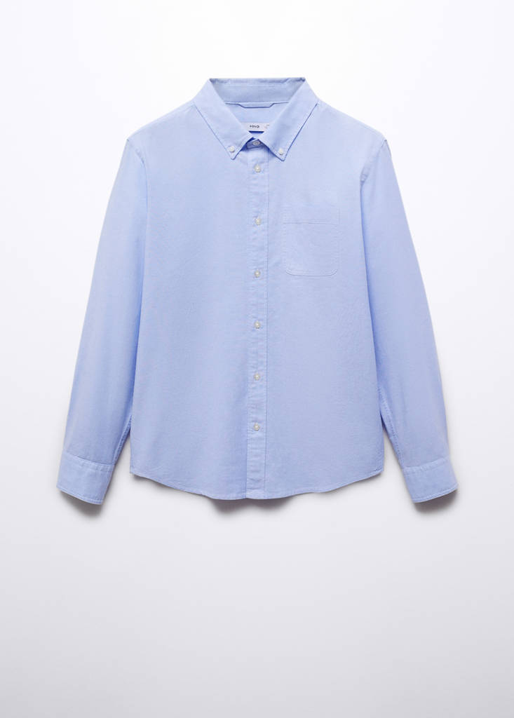Regular fit Oxford cotton shirt — Sky Blue