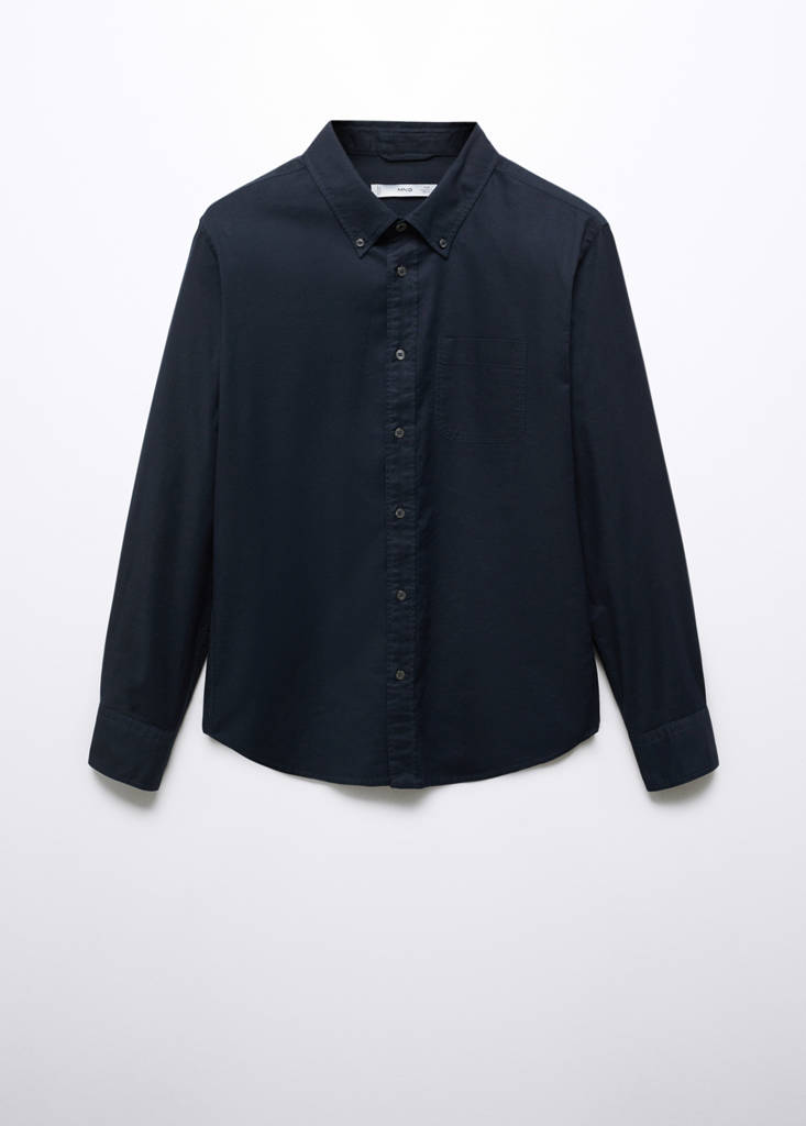 Regular fit Oxford cotton shirt — Navy