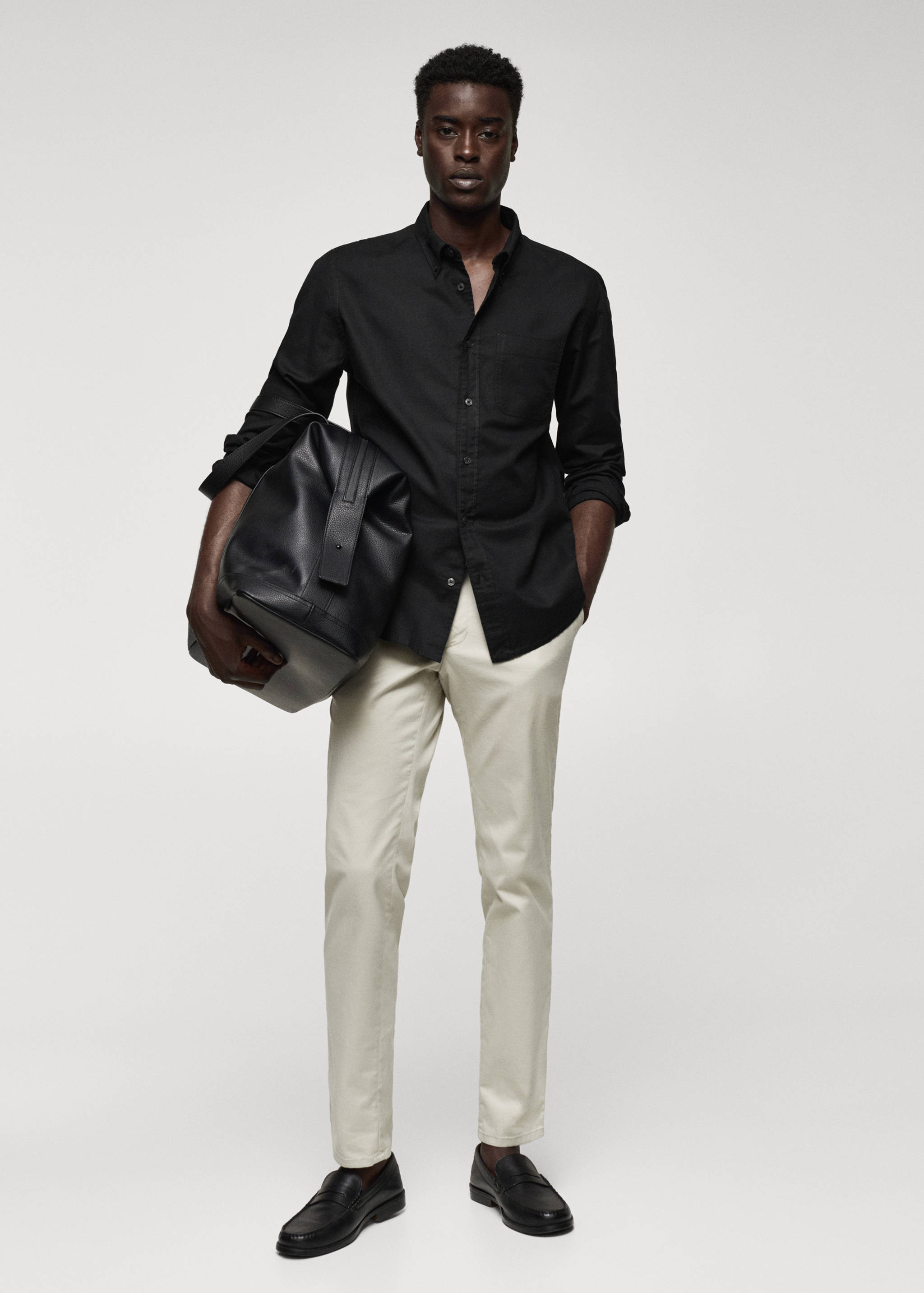 Хлопковая рубашка оксфорд regular fit - Общий план