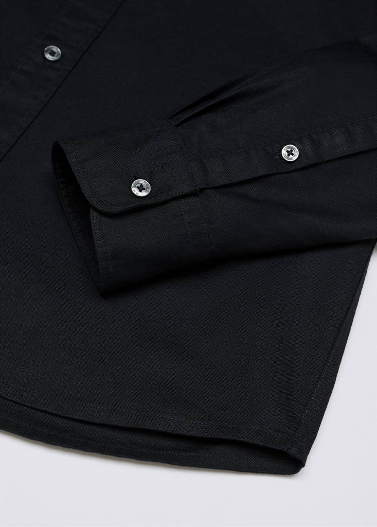 Regular fit Oxford cotton shirt — Black