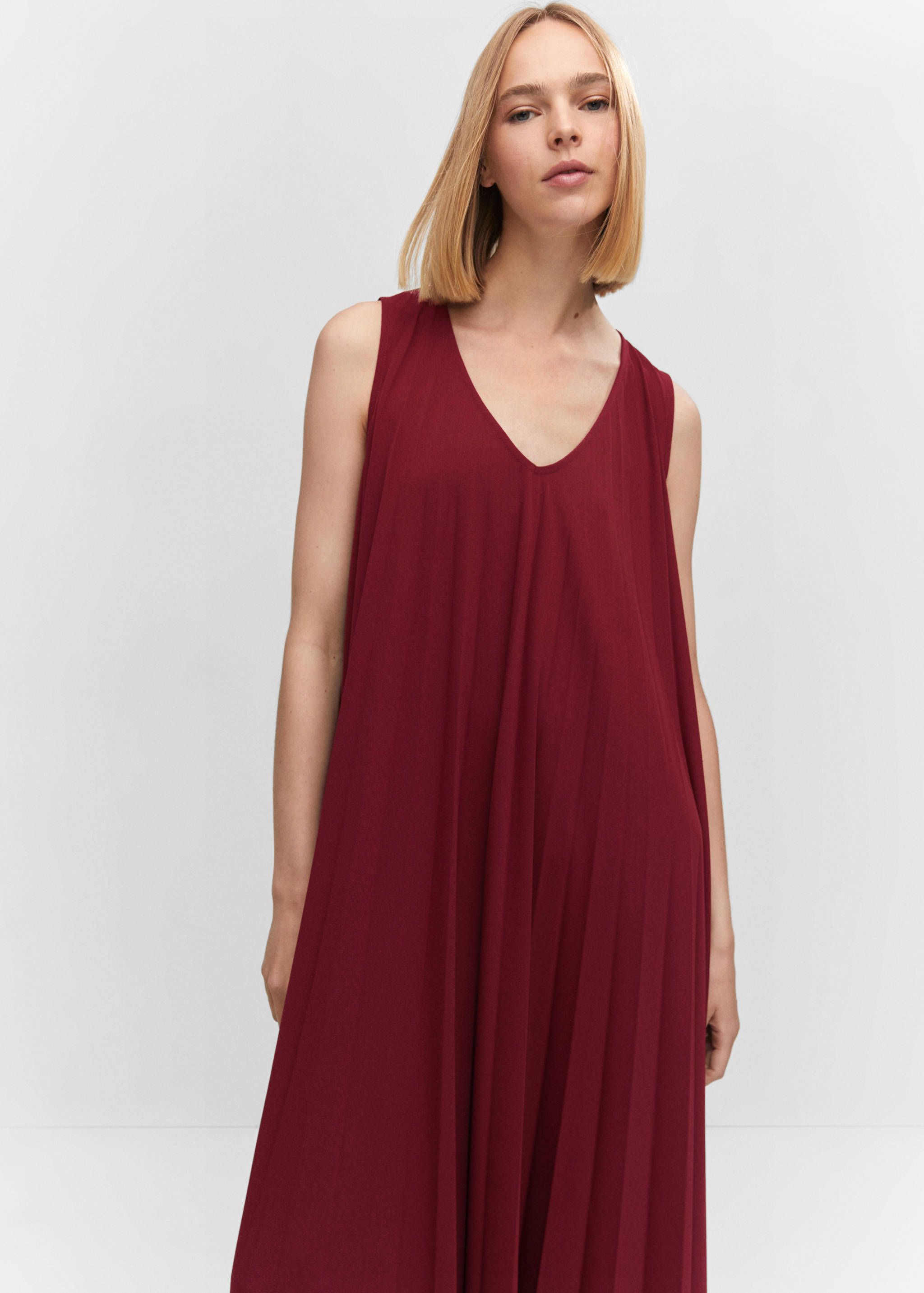 Pleated midi dress - Medium plane