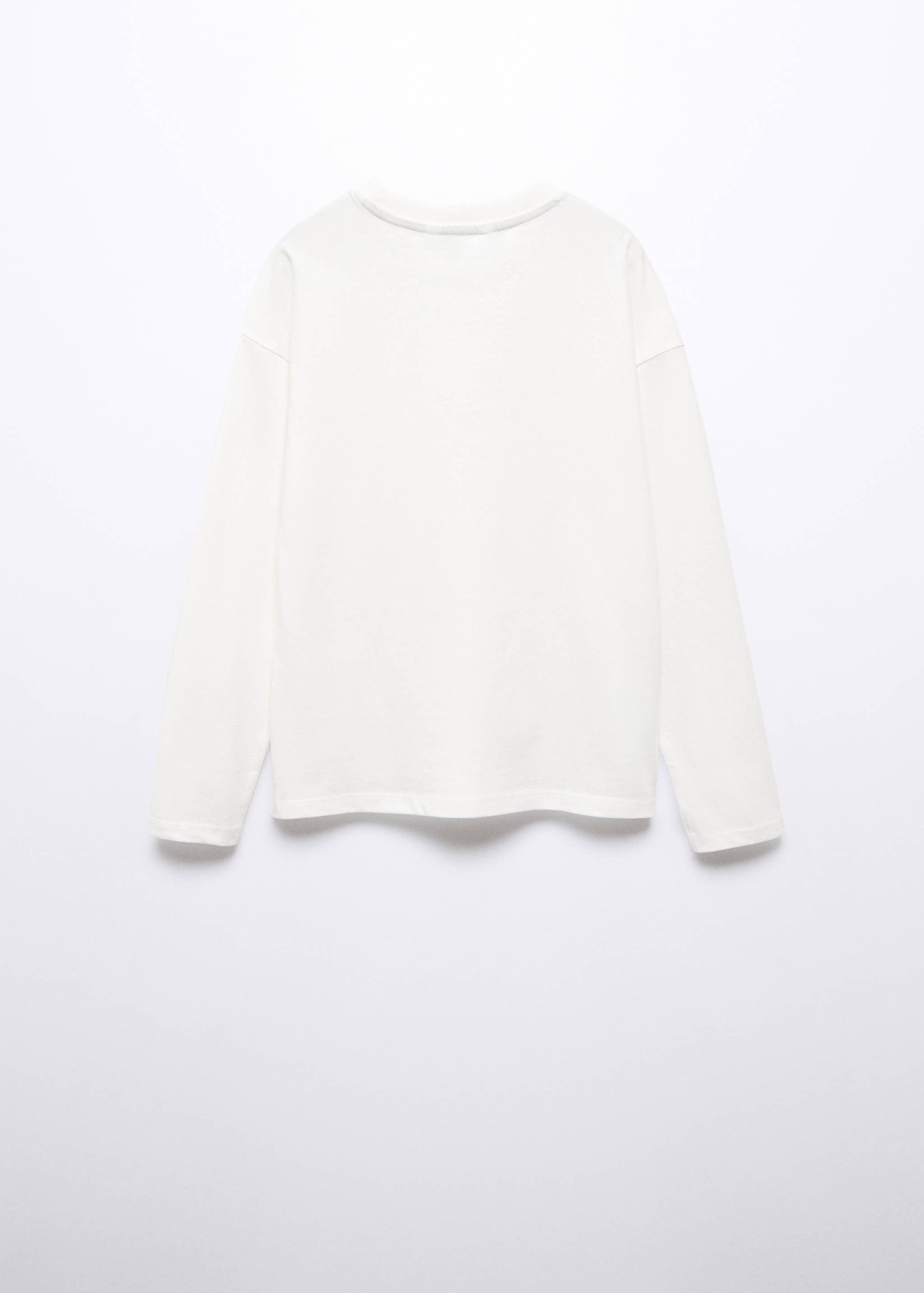 T-shirt de algodão de manga comprida - Verso do artigo