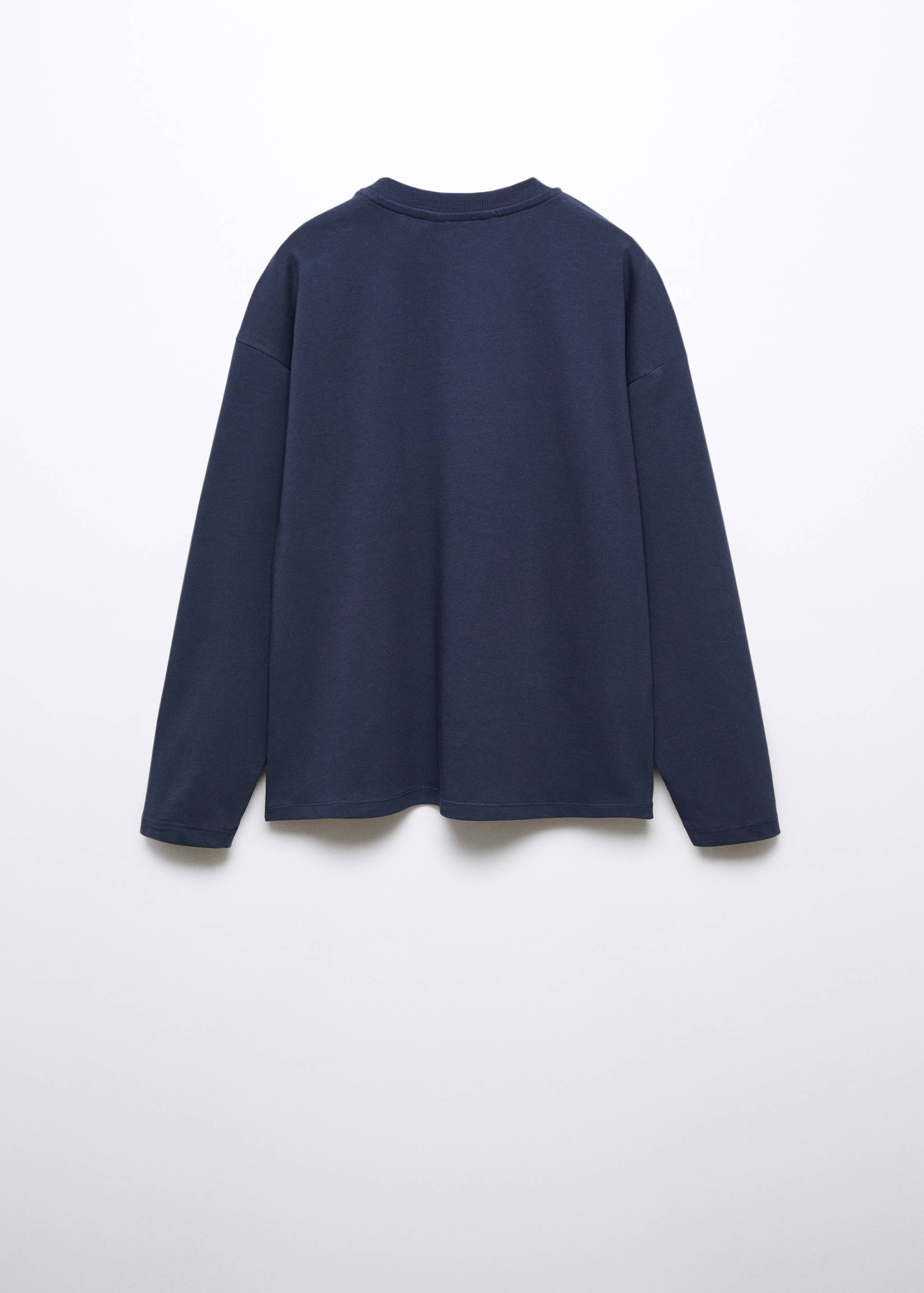 T-shirt de algodão de manga comprida - Verso do artigo