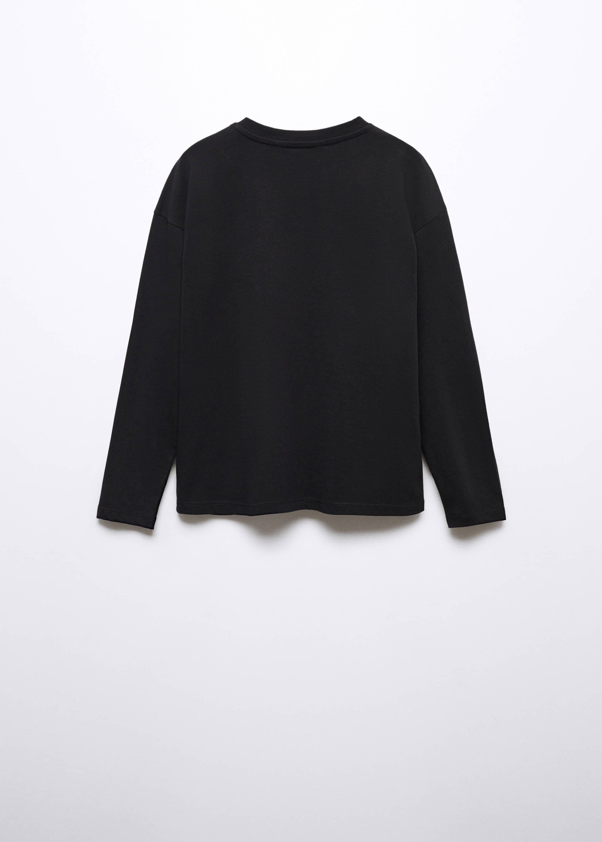 T-shirt de algodão de manga comprida - Verso do artigo