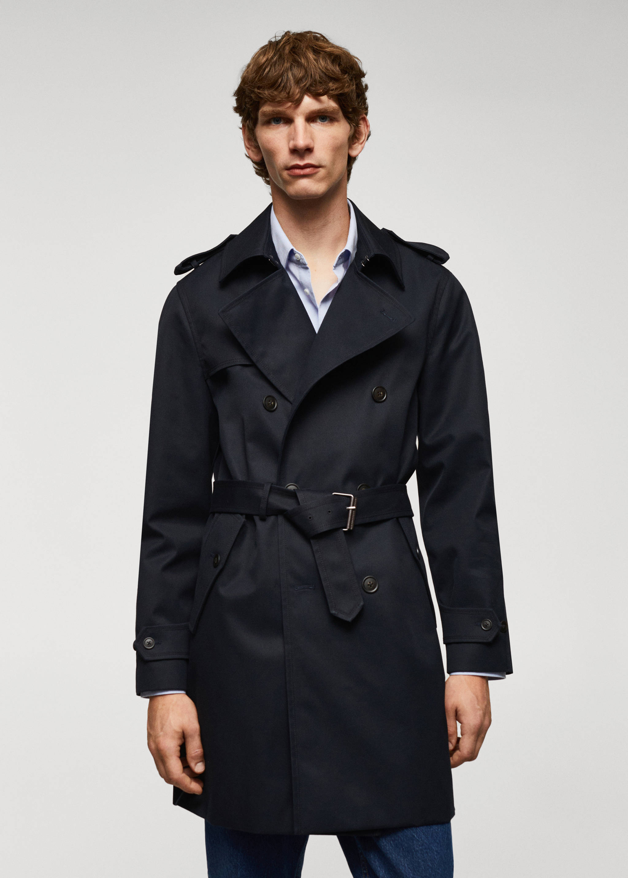 Classic water-repellent trench coat - Medium plane