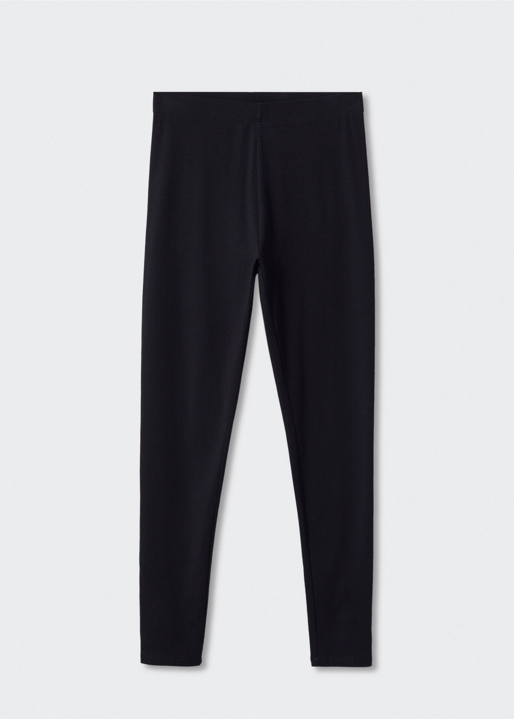 High waist cotton leggings - Article without model, Black. Ref: 57094387-00.