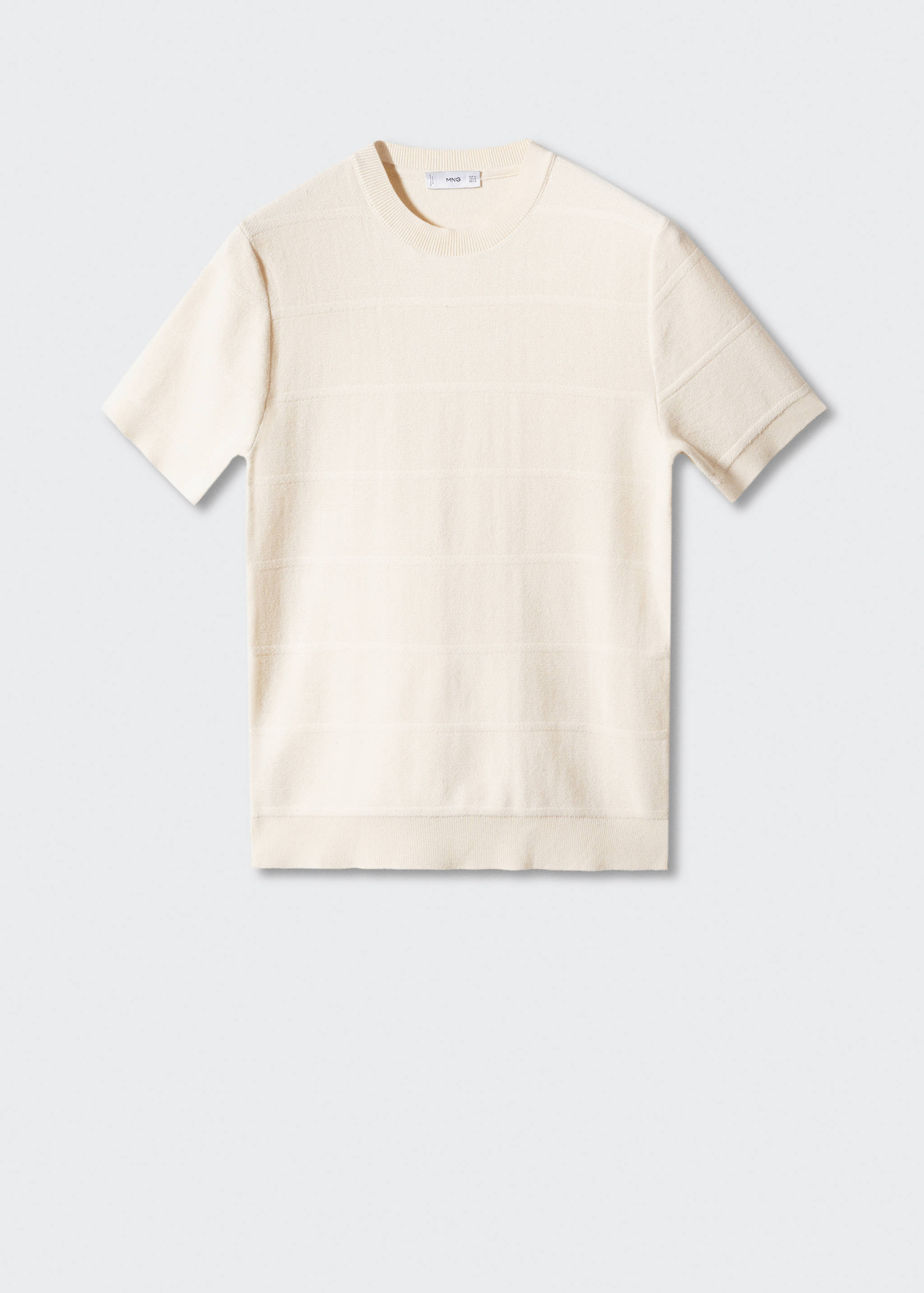 Camiseta punto algodón estructura rayas - Artículo sin modelo