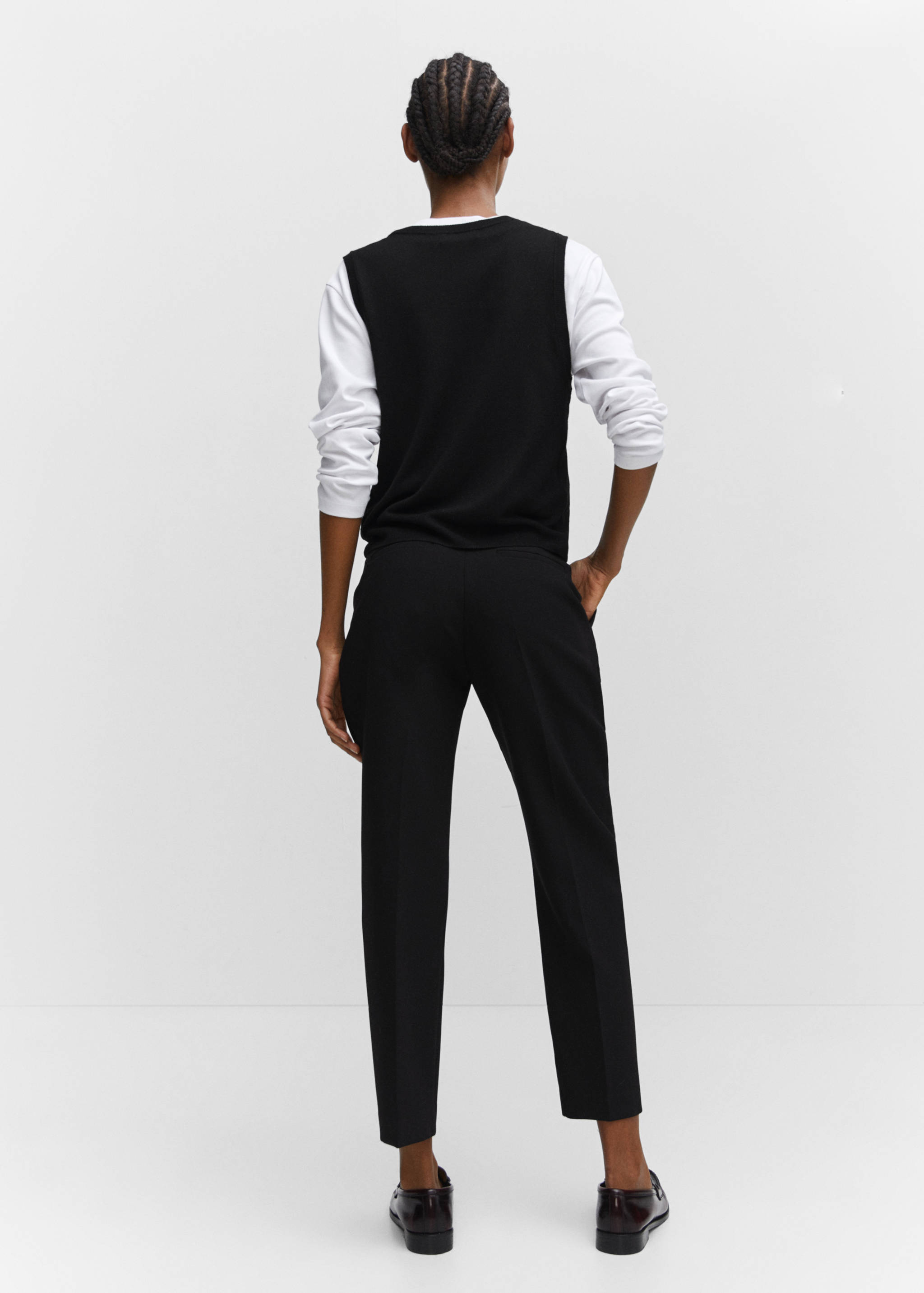 Fine-knit gilet - Reverse of the article