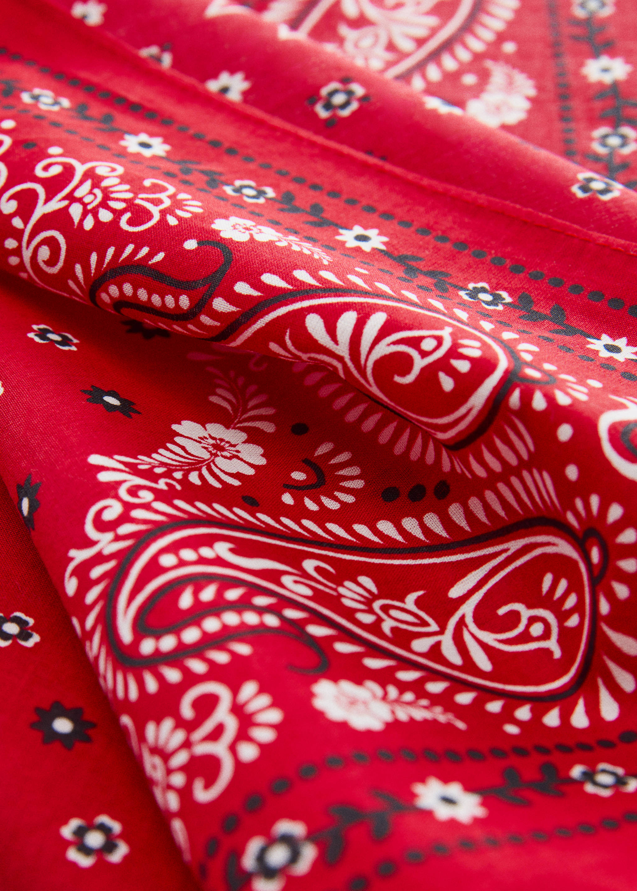 Printed cotton scarf - Medium plane