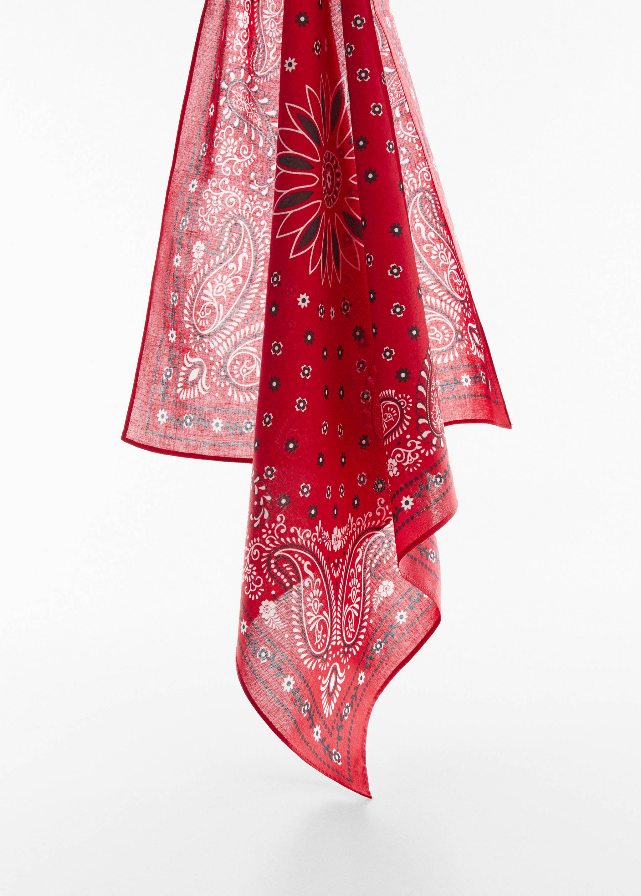 Printed cotton scarf - Details of the article 1