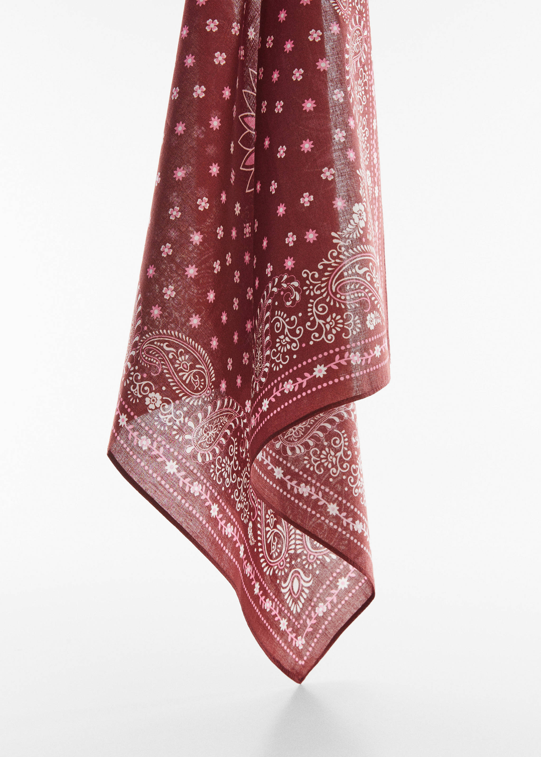 Printed cotton scarf - Details of the article 1