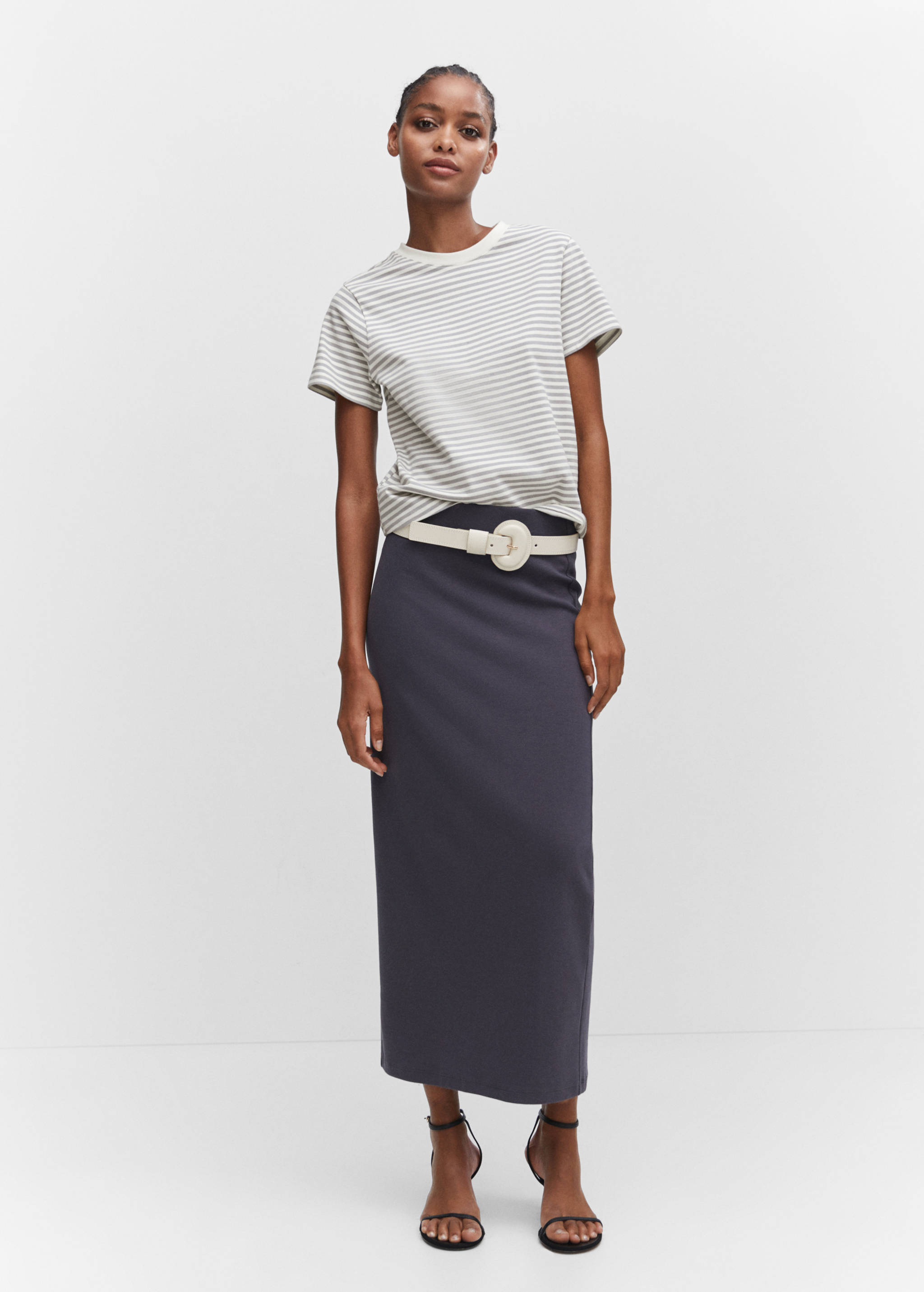 T-shirt coton à rayures - Plan général