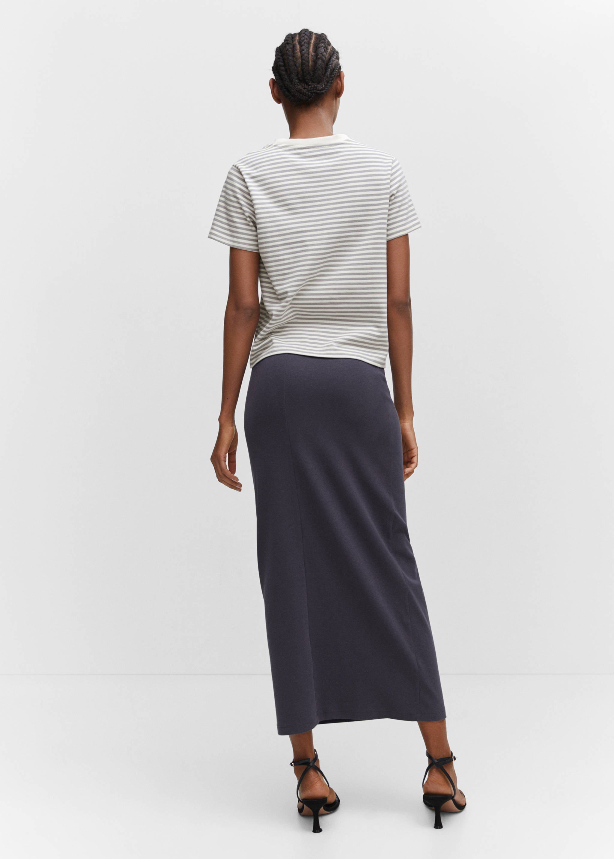 T-shirt coton à rayures - Verso de l’article