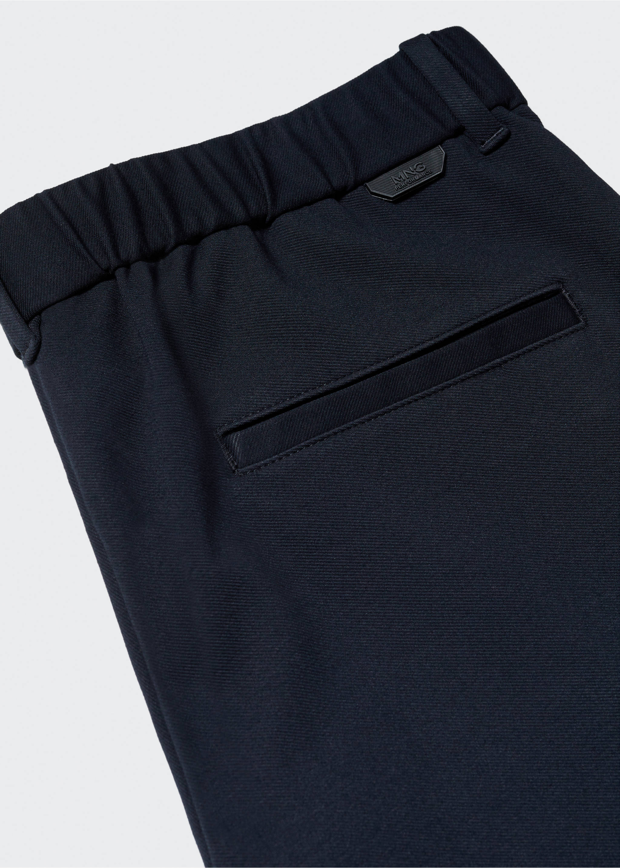 Pantalón slim fit antiarrugas - Detalle del artículo 8, Azul marino. Ref: 57094756-00.