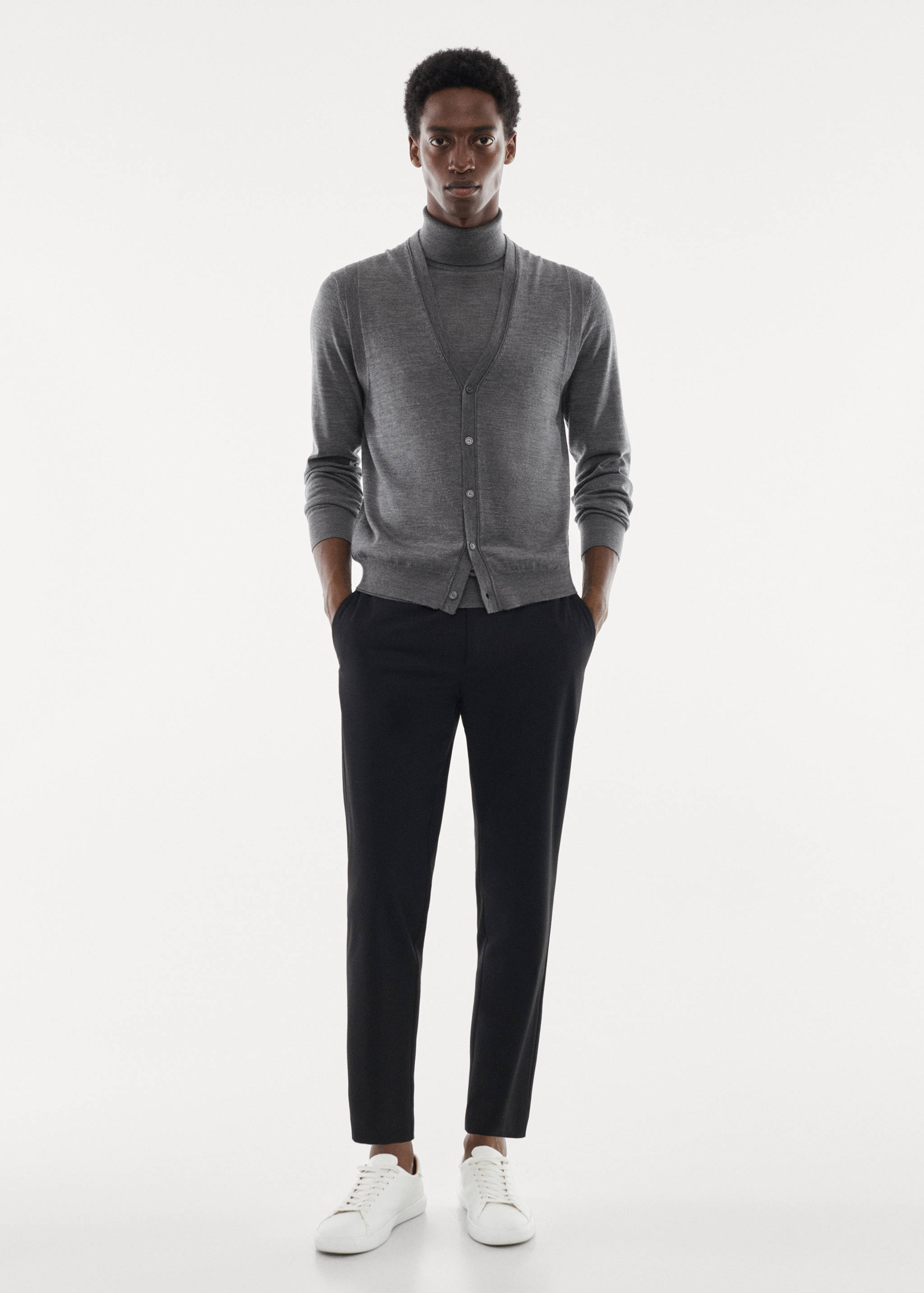 Gilet 100 % laine mérinos - Plan général