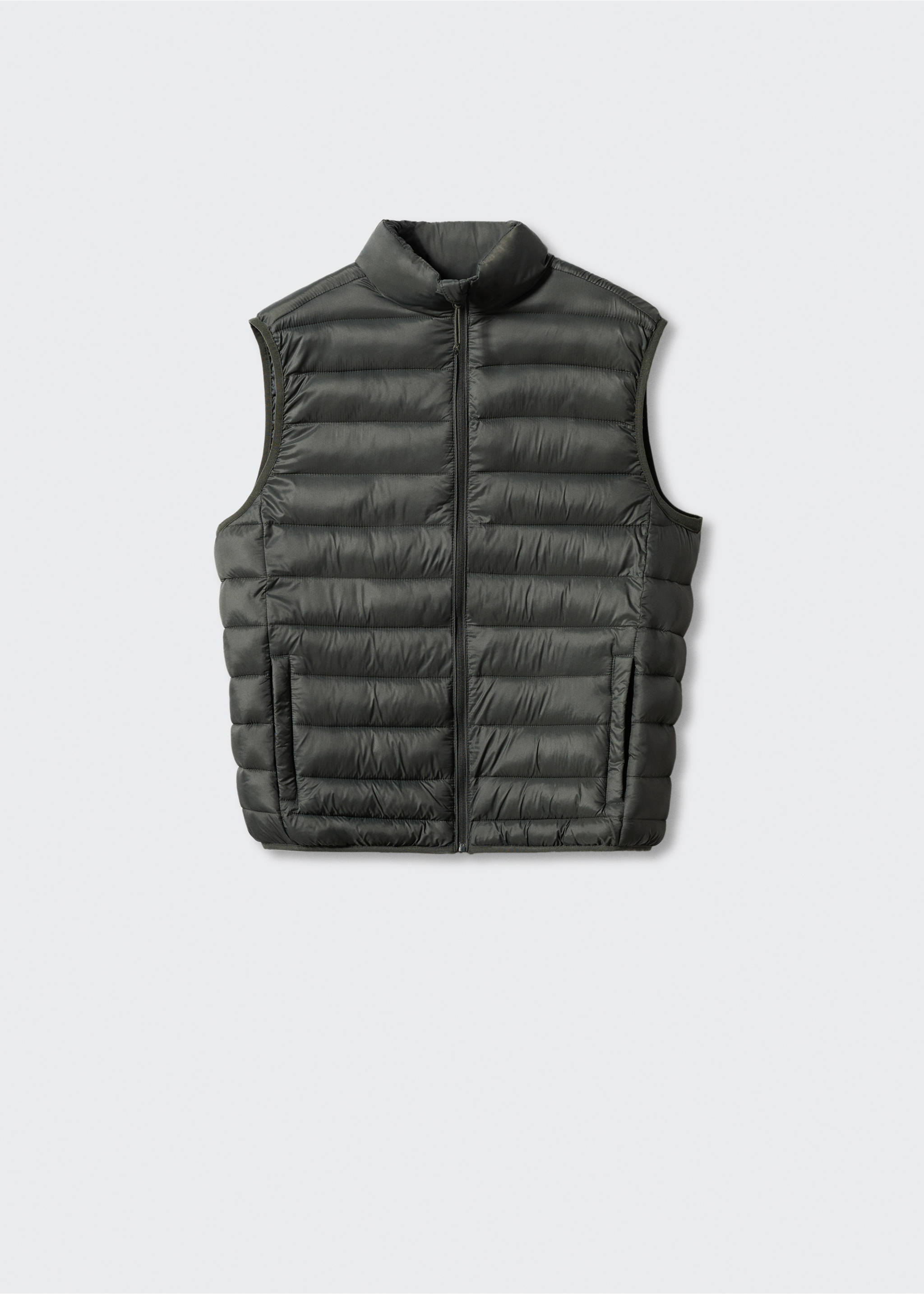 Quilted gilet - Article without model, Green. Ref: 57095132-00.