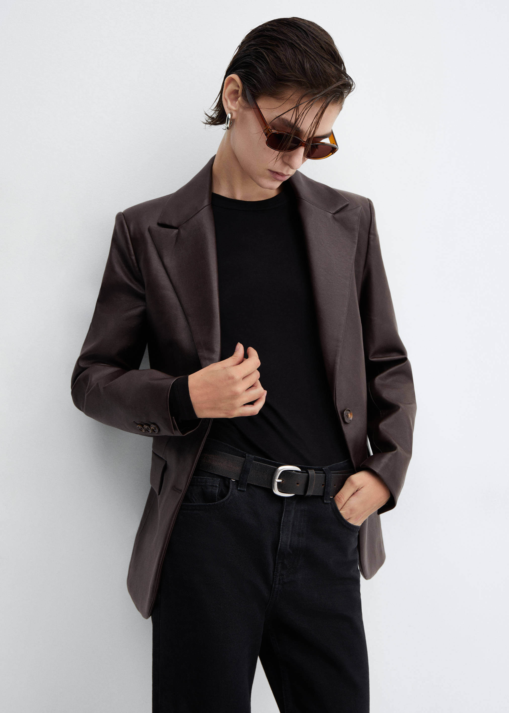 جاكيت بتأثير الجلد - تفاصيل المنتج 2