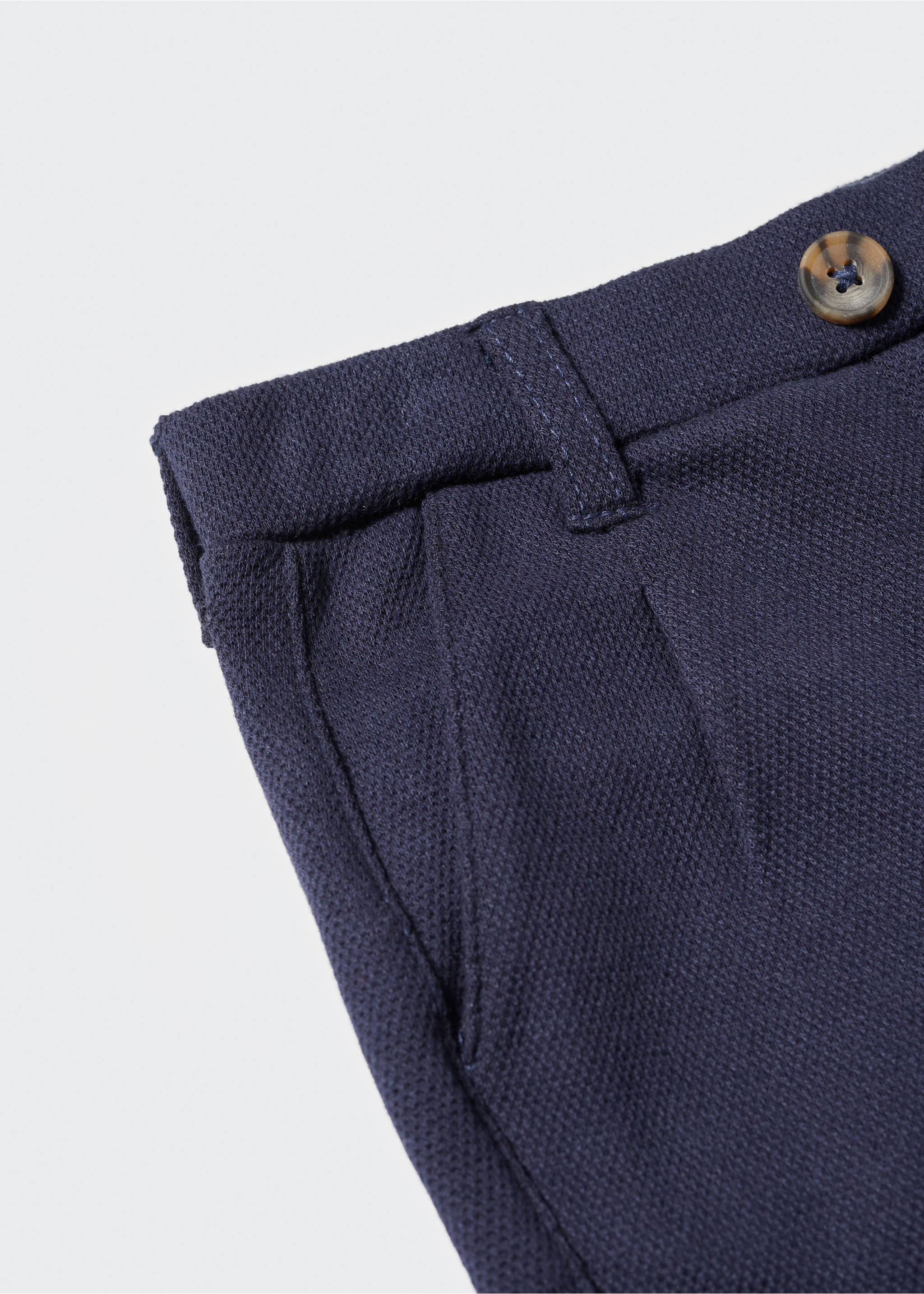 Pantalón traje slim fit textura - Detalle del artículo 0, Azul marino oscuro. Ref: 57095139-00.