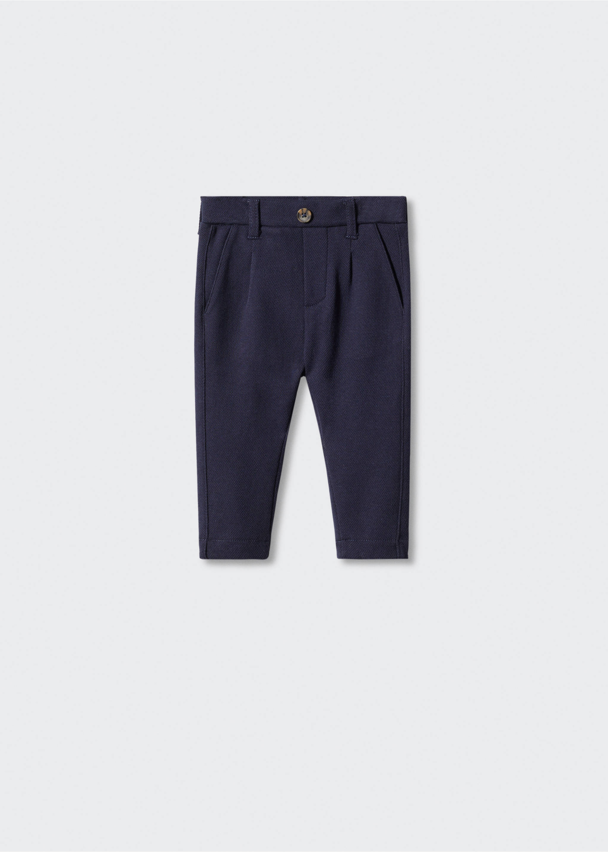 Pantalón traje slim fit textura - Artículo sin modelo, Azul marino oscuro. Ref: 57095139-00.