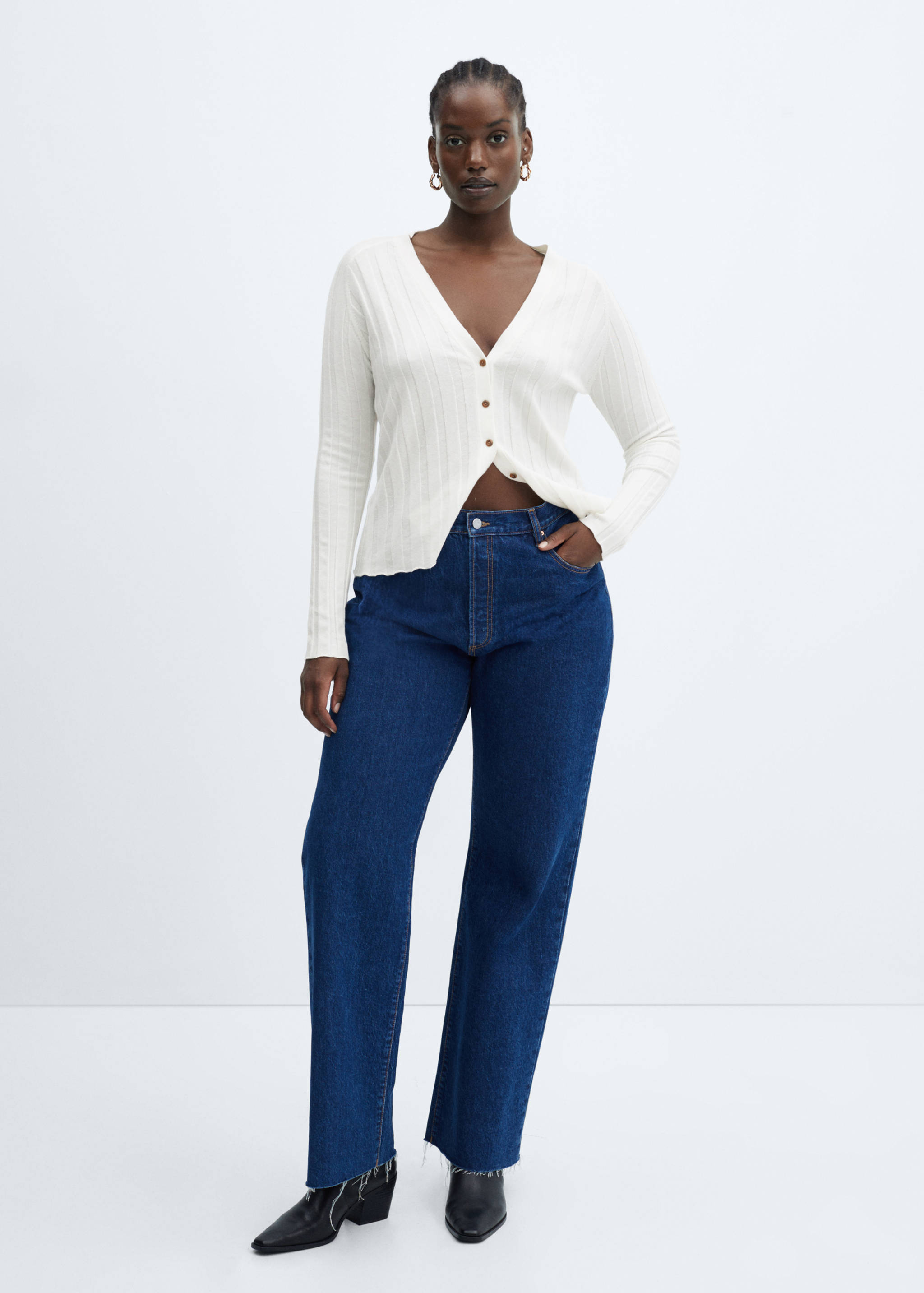 Cardigan côtelé boutons - Détail de l'article 3