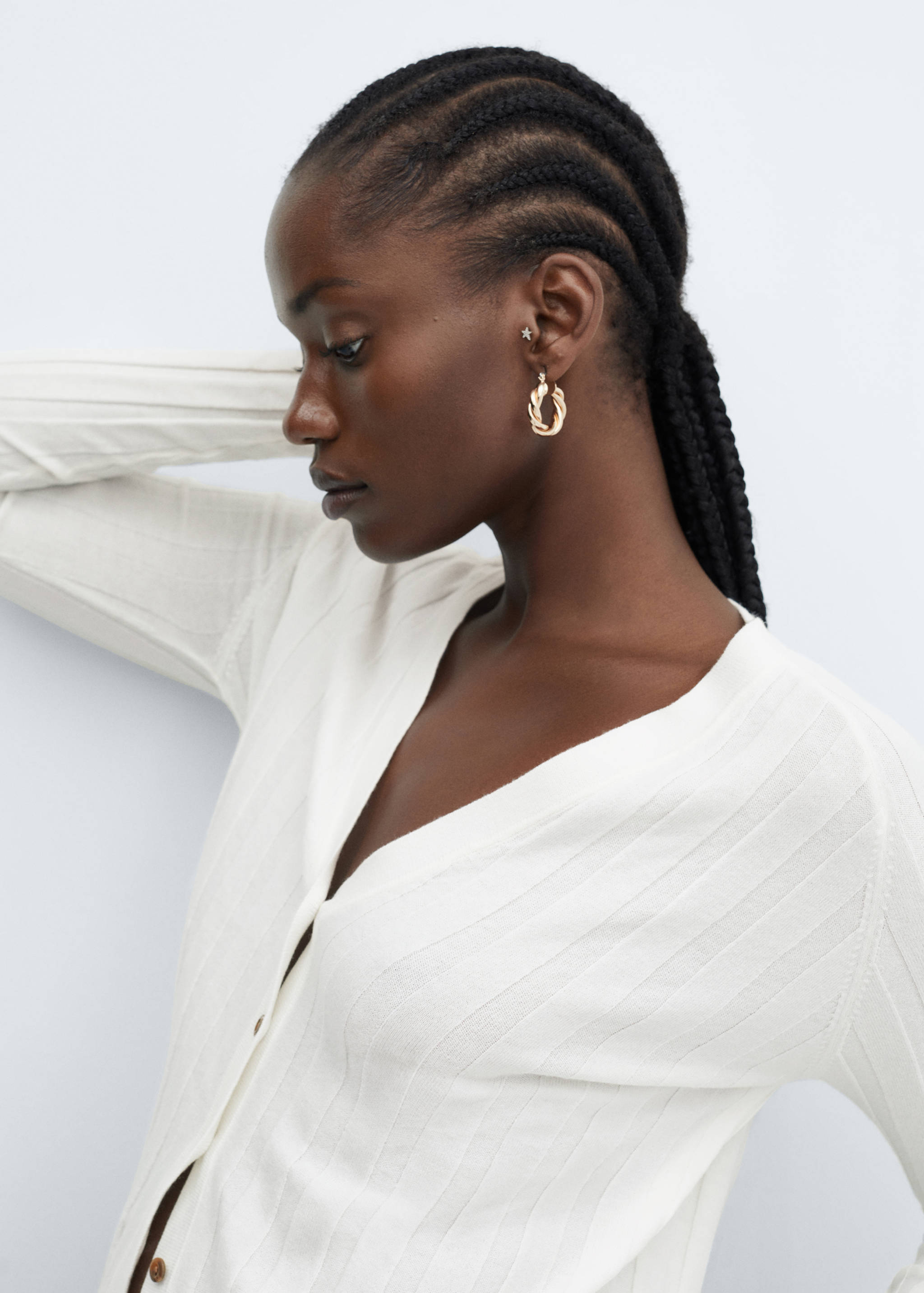 Cardigan côtelé boutons - Détail de l'article 4