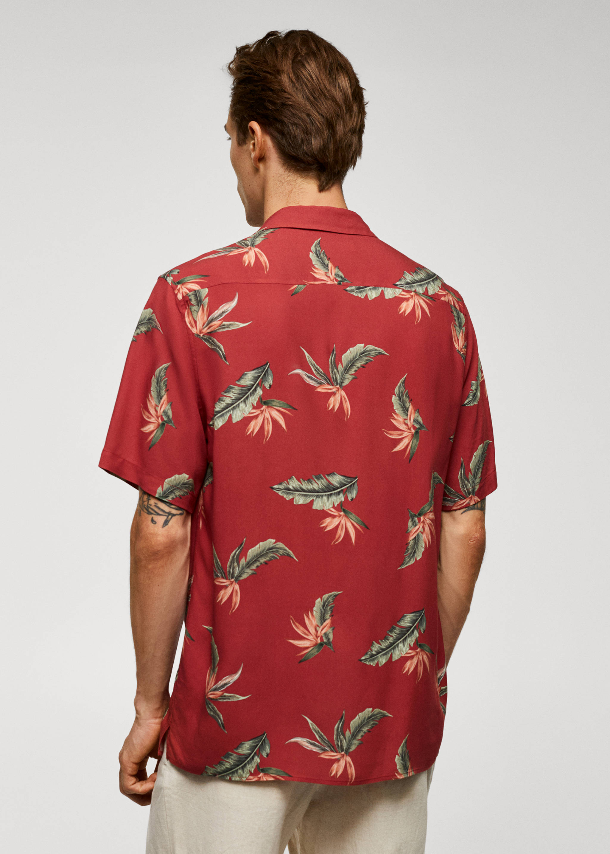 Regular-fit Hawaiian-print shirt - Reverse of the article