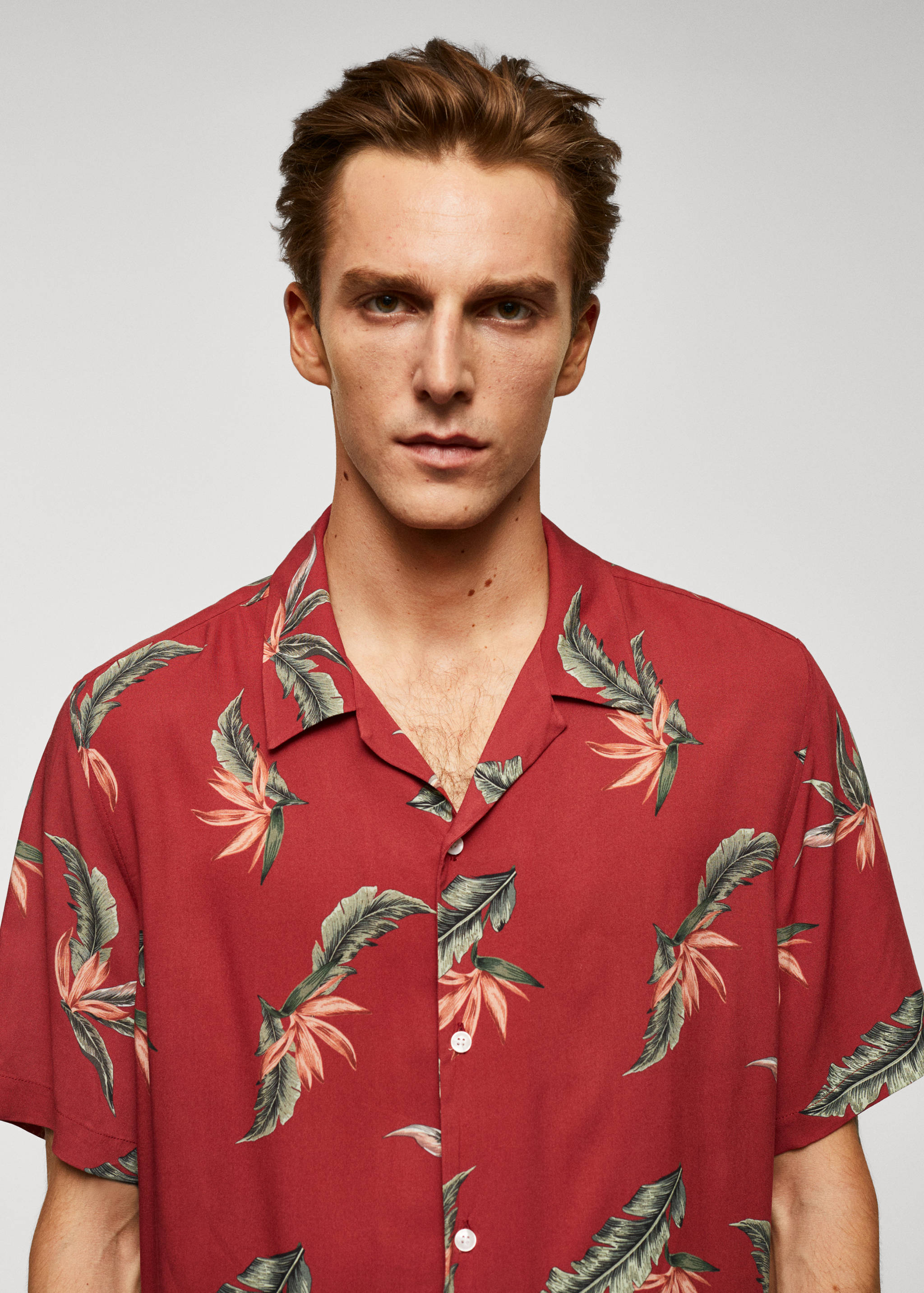 Regular-fit Hawaiian-print shirt - Details of the article 1