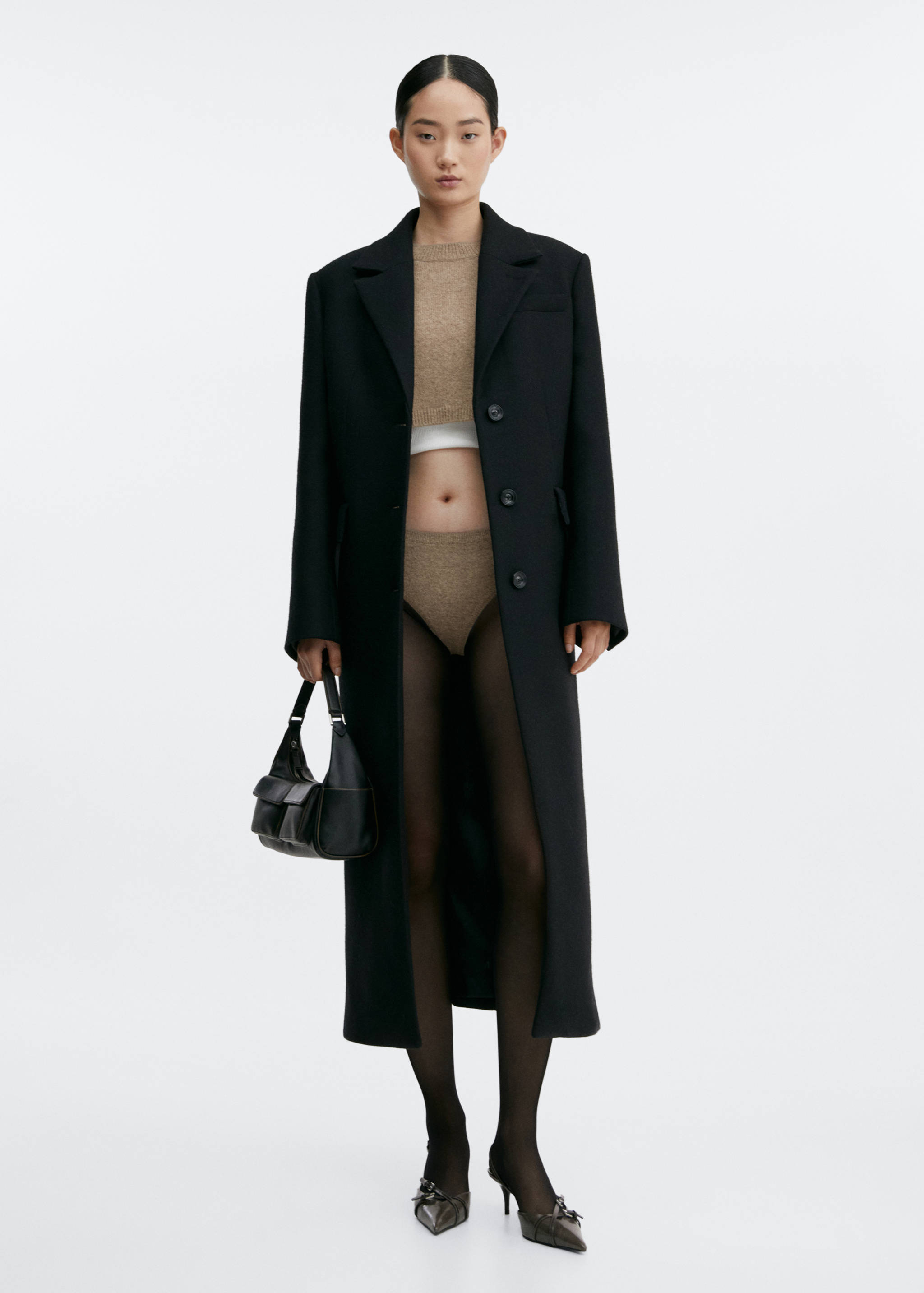 Cashmere knitted shorts - General plane