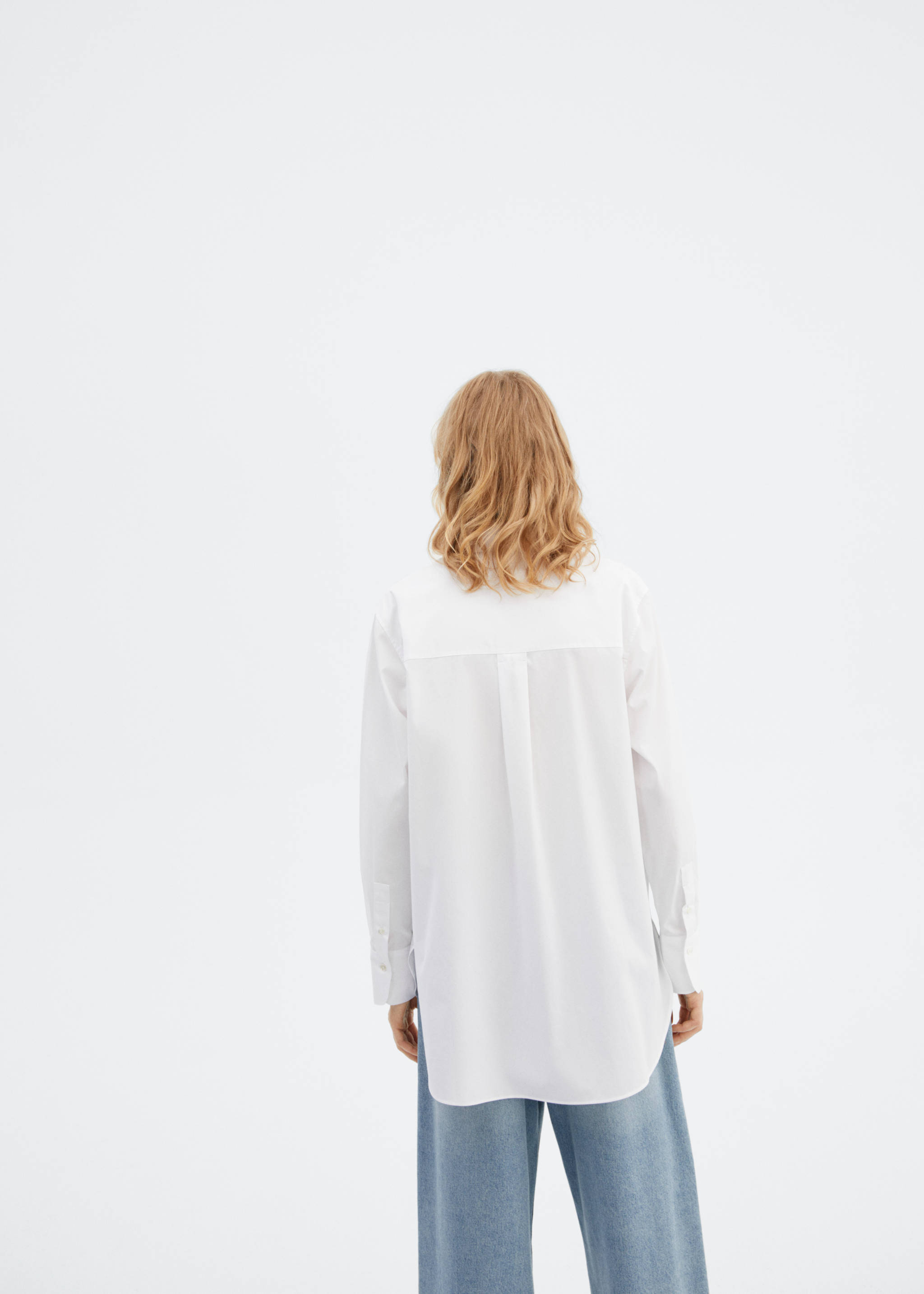 Cotton long shirt - Reverse of the article
