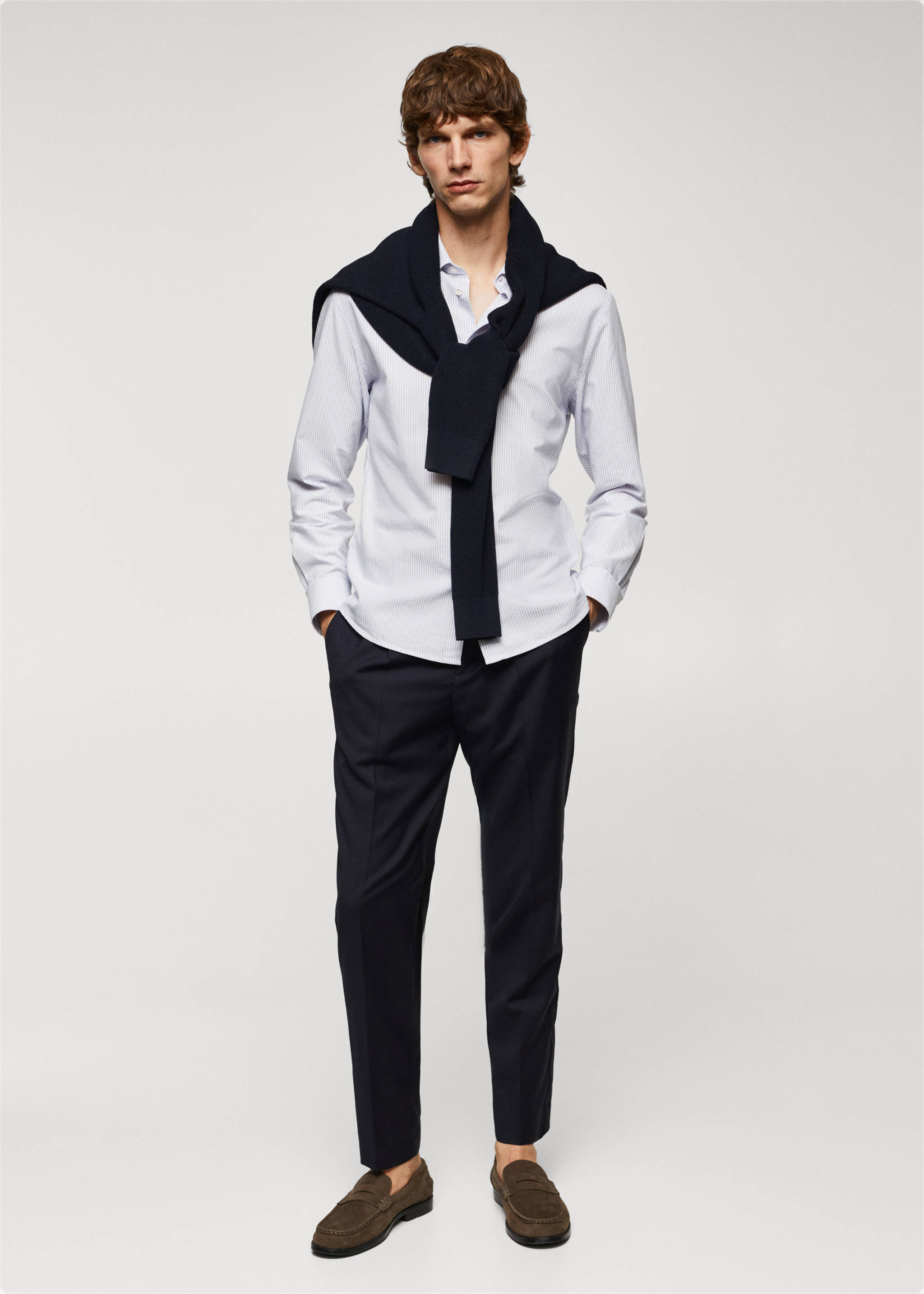 Virgin wool pleated pants - General plane