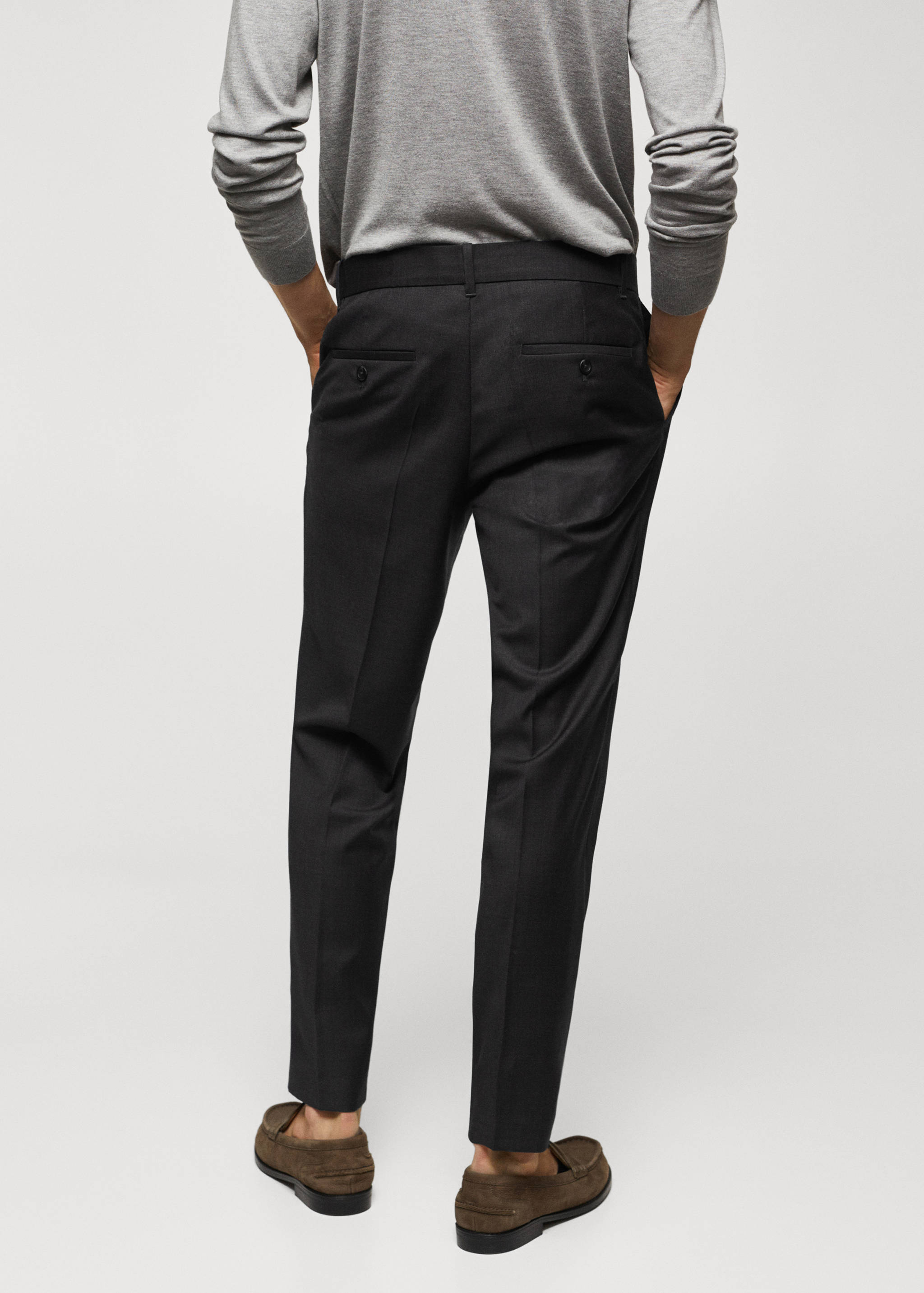 Virgin wool pleated pants - Reverse of the article