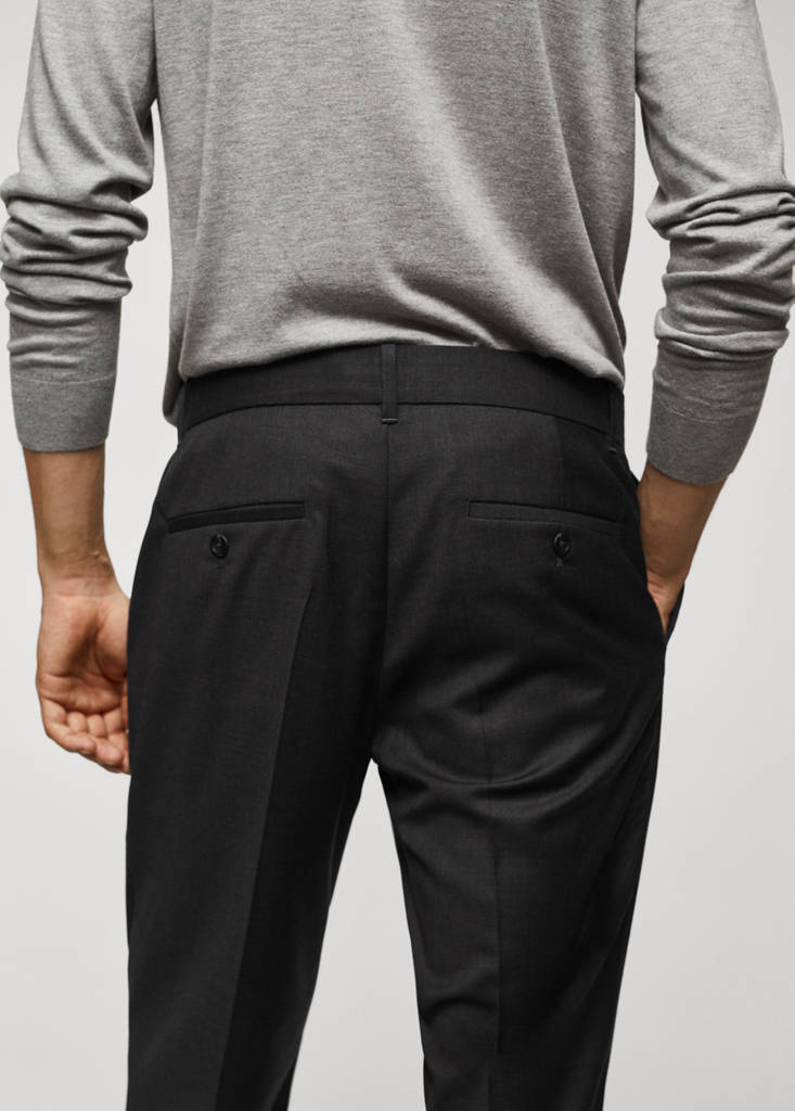 Virgin wool pleated trousers — Grey