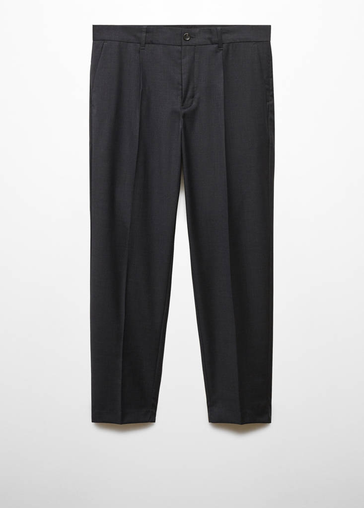 Virgin wool pleated trousers — Grey