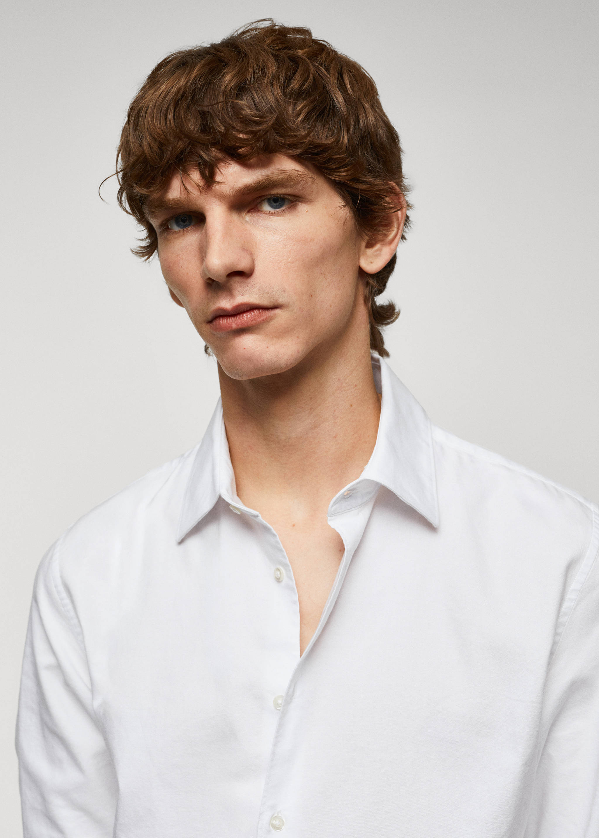 Slim fit Oxford cotton shirt - Details of the article 1