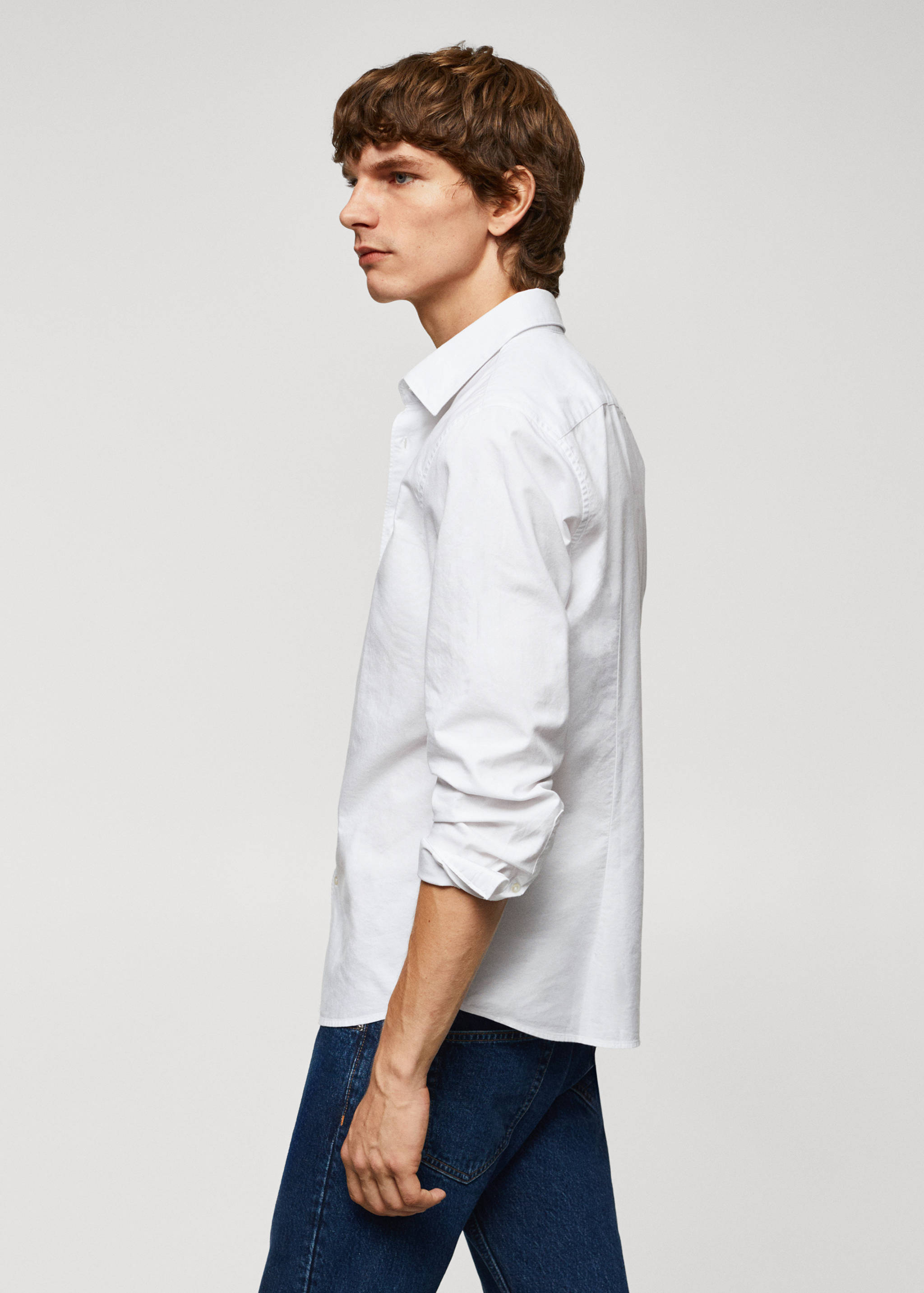 Slim fit Oxford cotton shirt - Details of the article 2