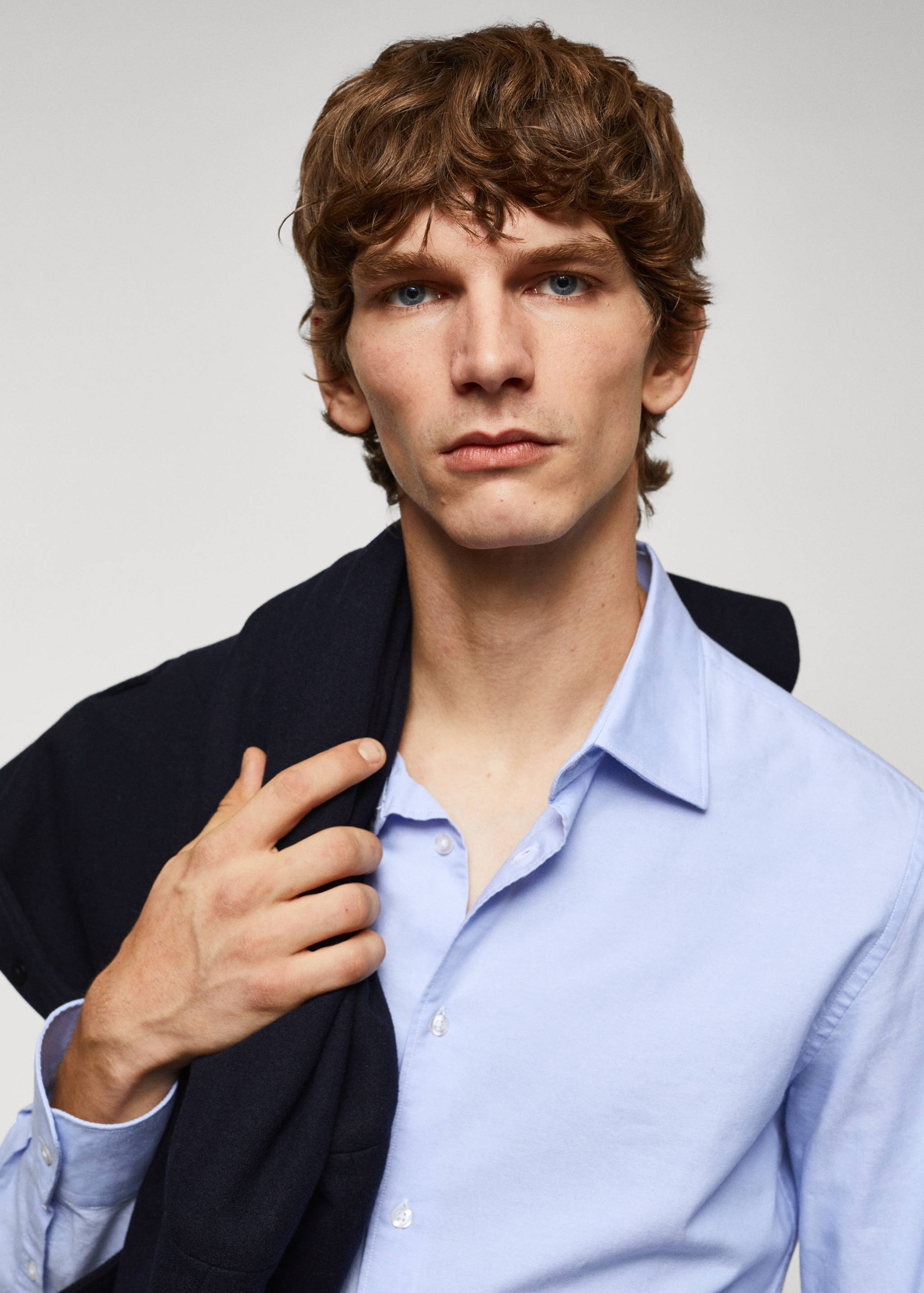 Slim fit Oxford cotton shirt - Details of the article 1