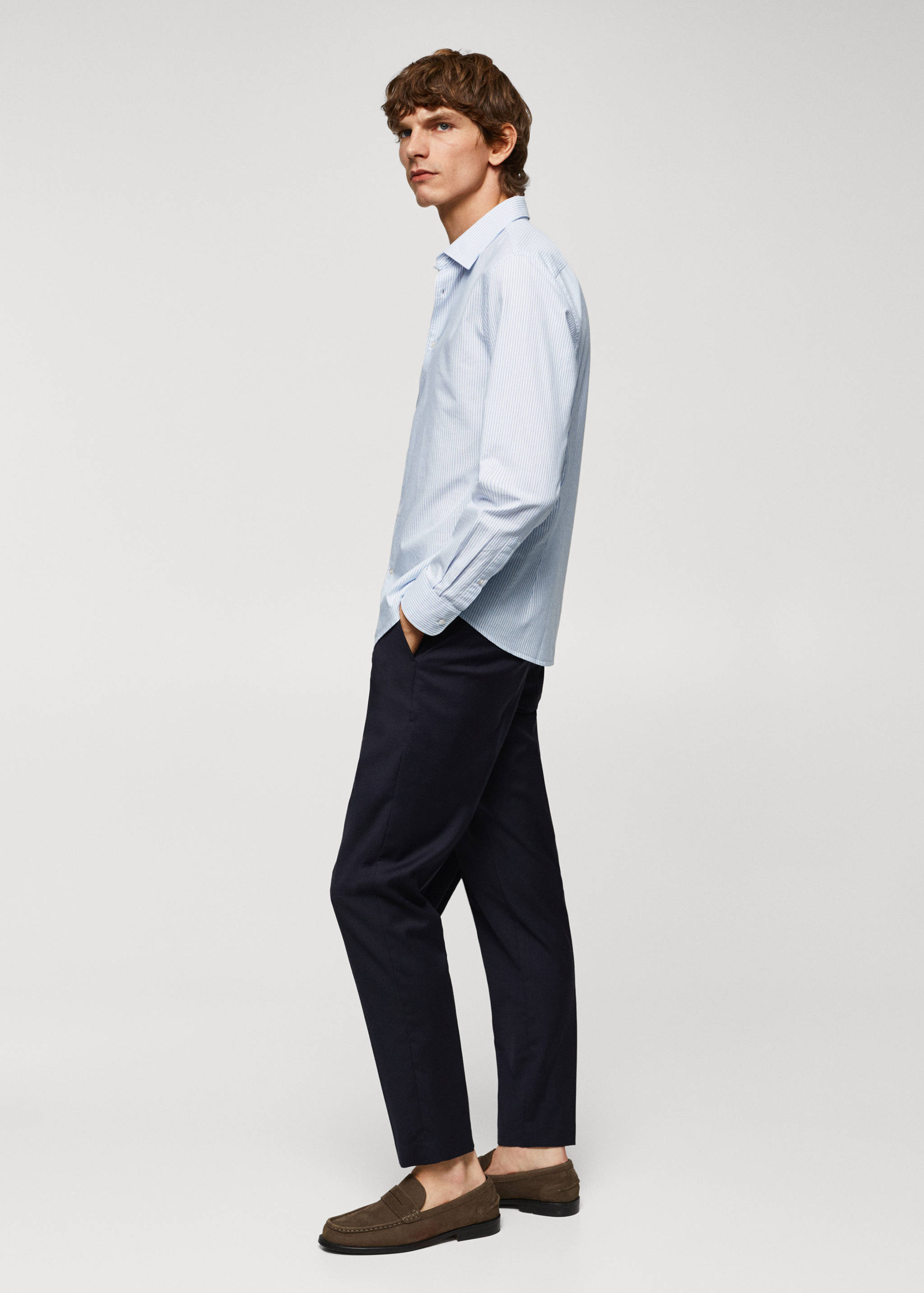 Slim fit Oxford cotton shirt - Details of the article 2
