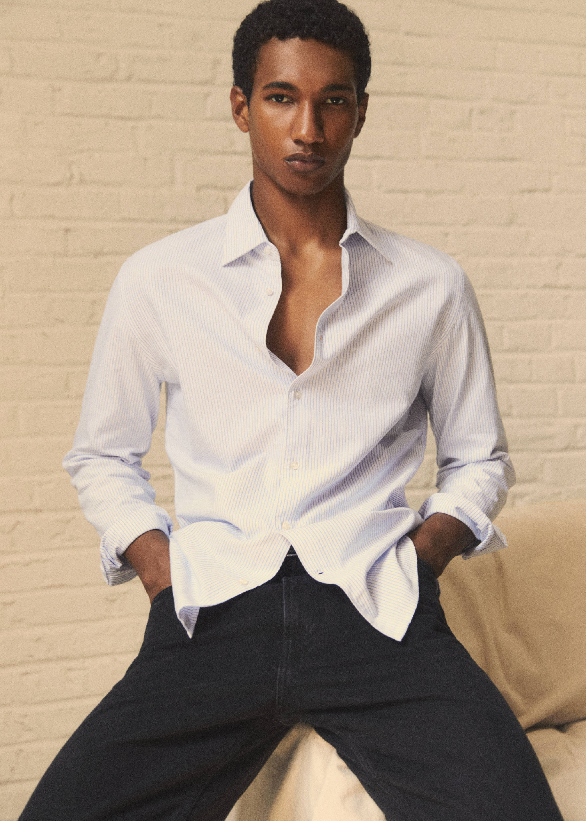 Slim fit Oxford cotton shirt - Details of the article 5