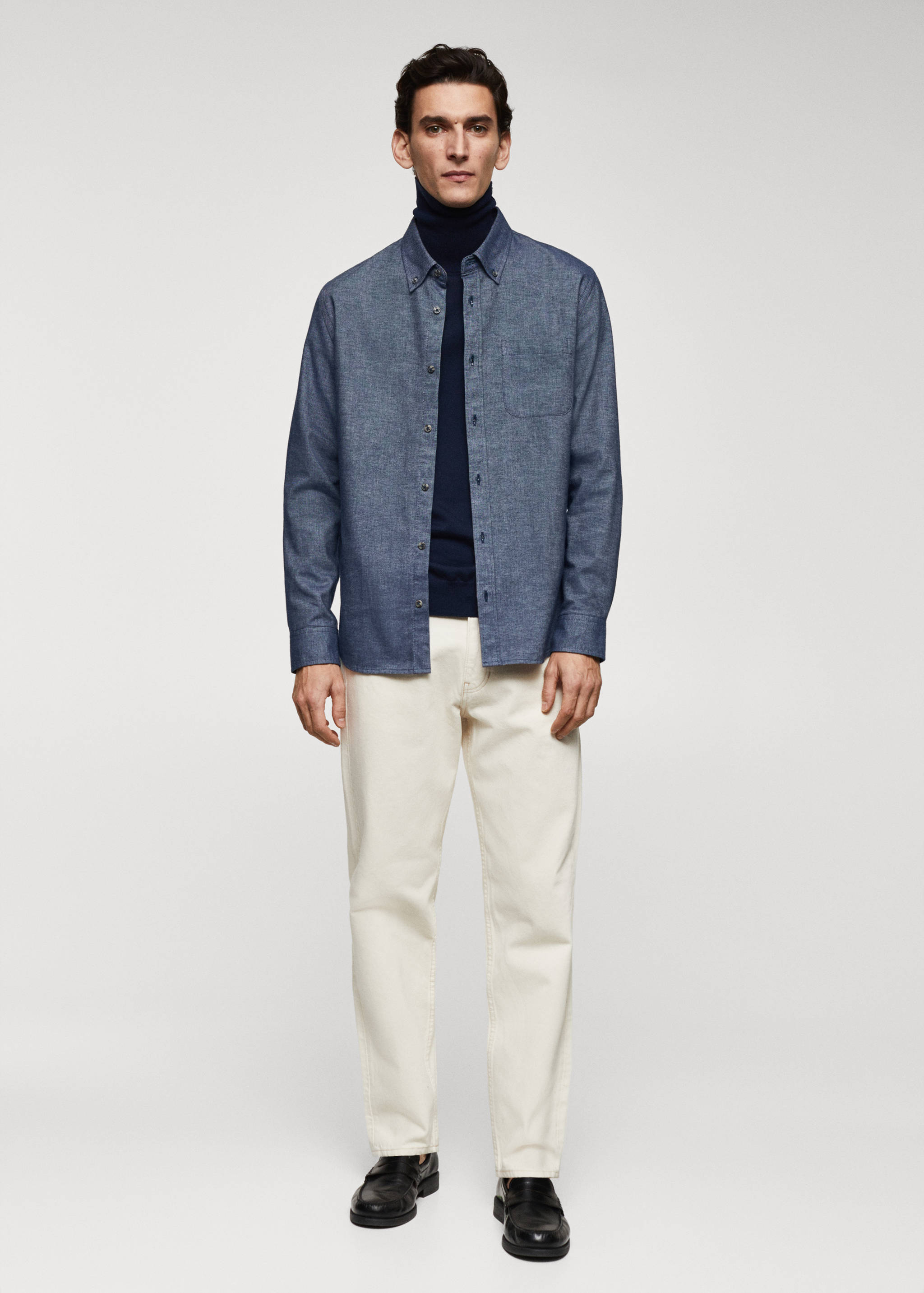 Chemise fil à fil 100% coton - Plan général