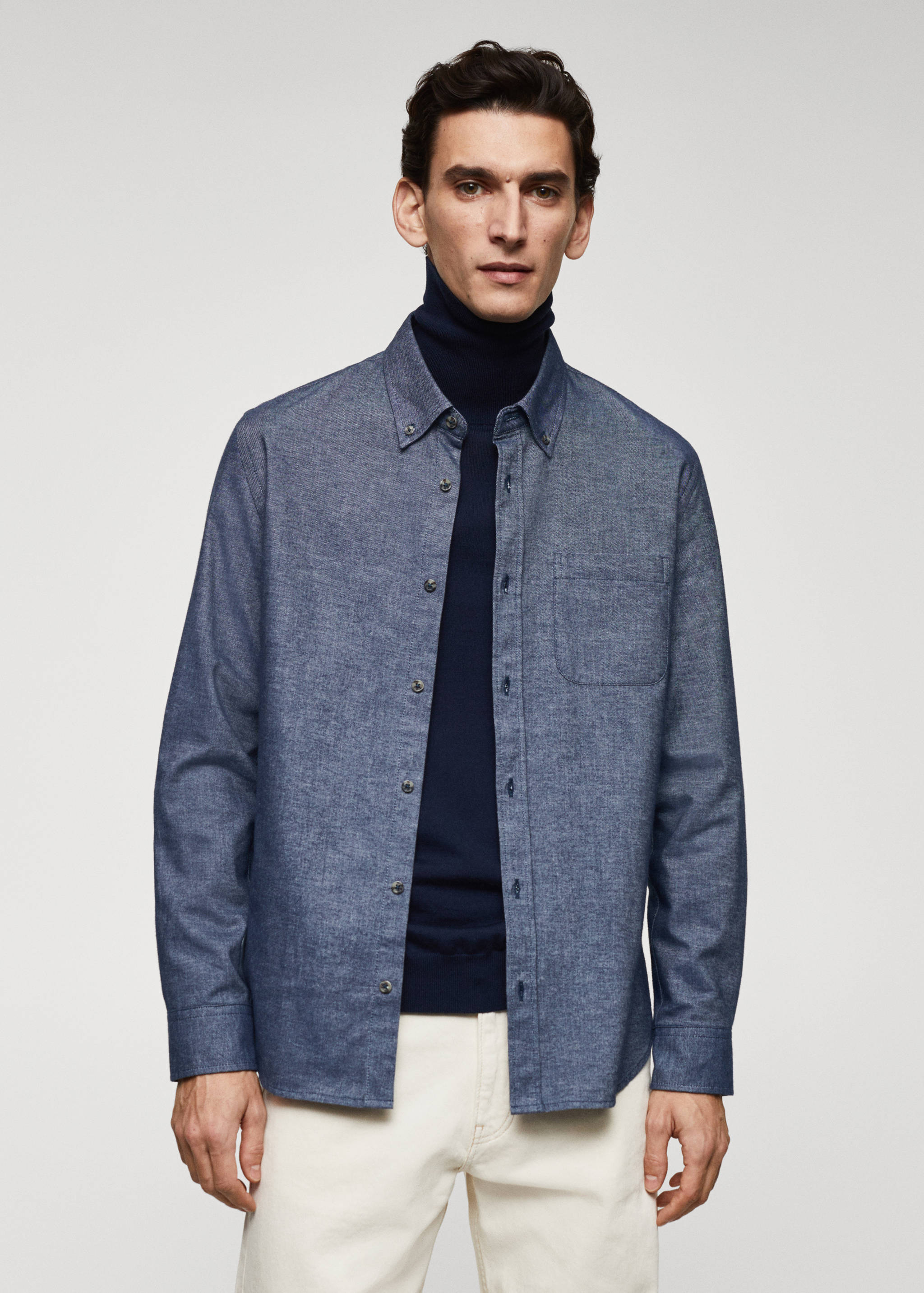 Chemise fil à fil 100% coton - Plan moyen