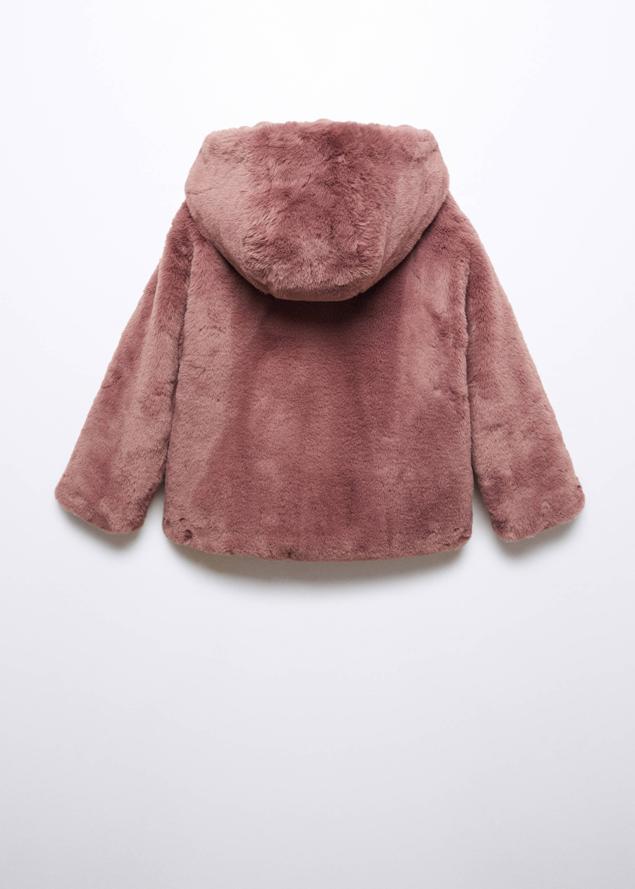 Manteau imitation fourrure à capuche - Verso de l’article