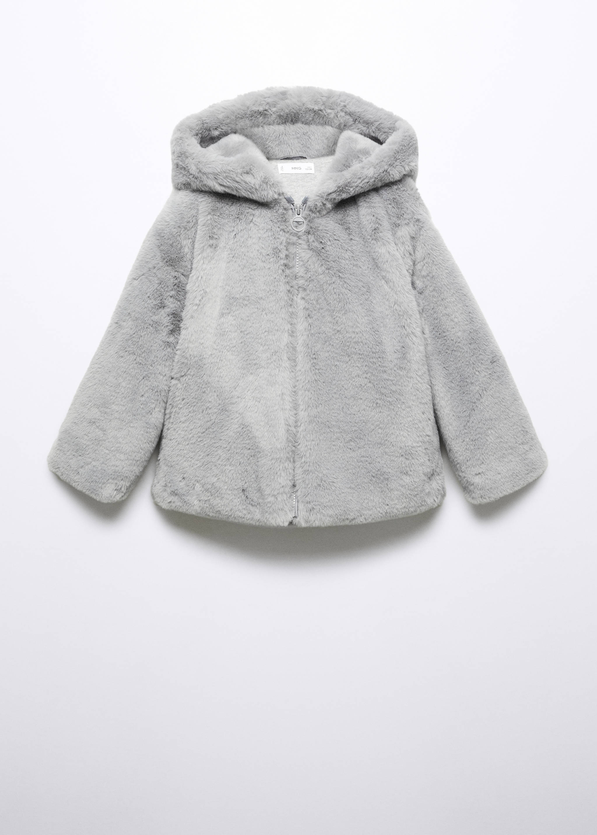 Manteau imitation fourrure à capuche - Article sans modèle