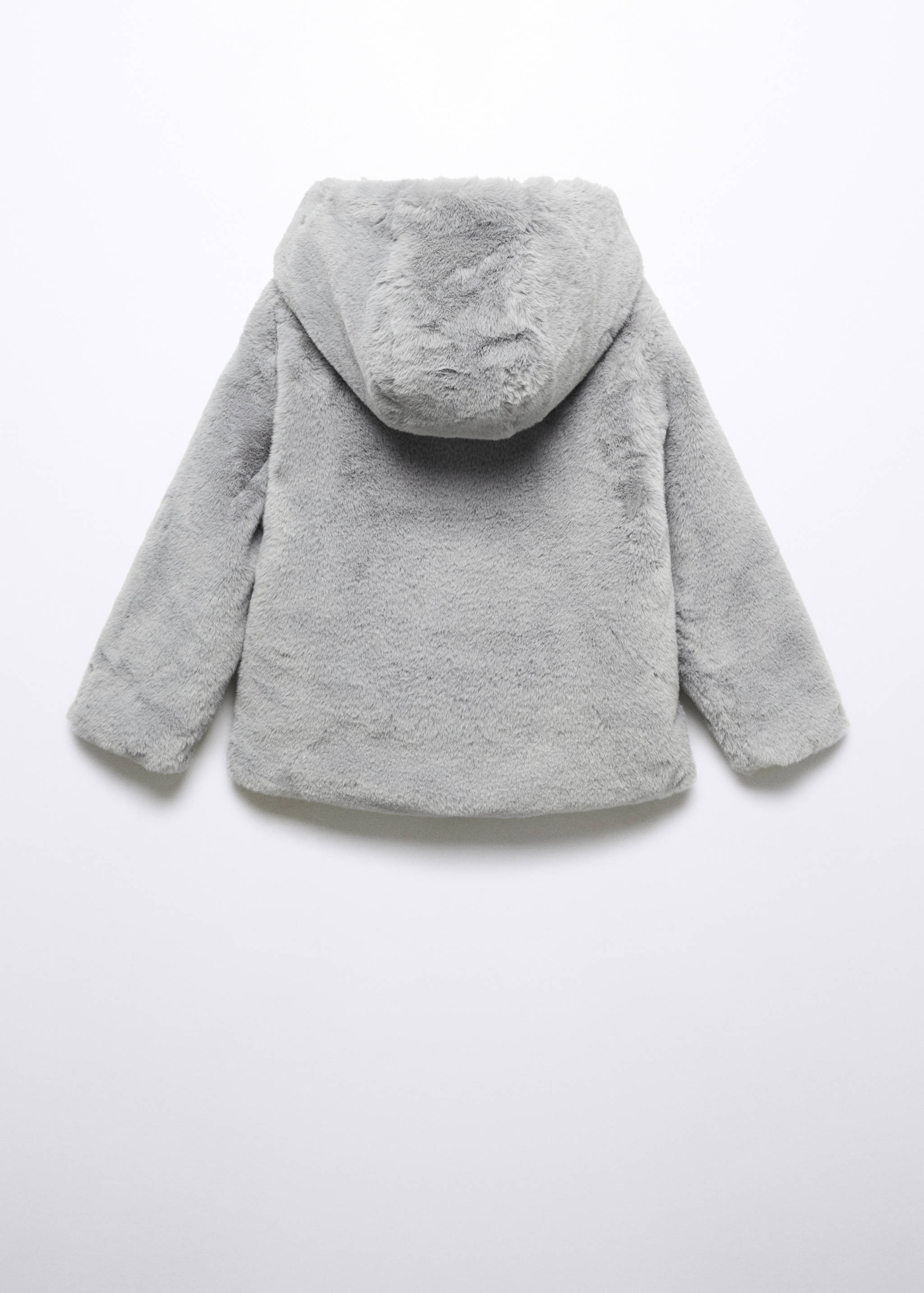 Manteau imitation fourrure à capuche - Verso de l’article