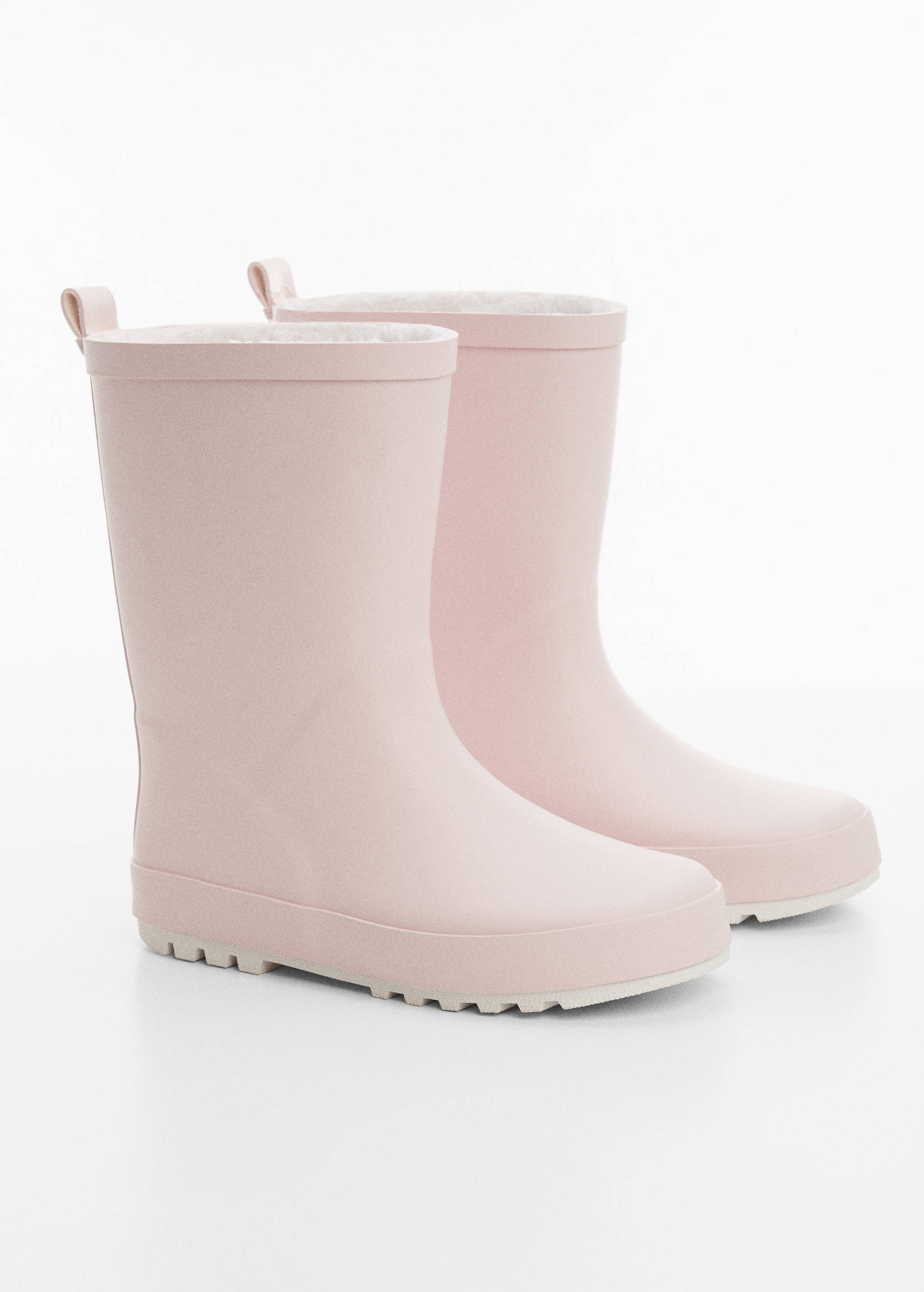 Bottes de pluie doublées imitation fourrure - Plan moyen