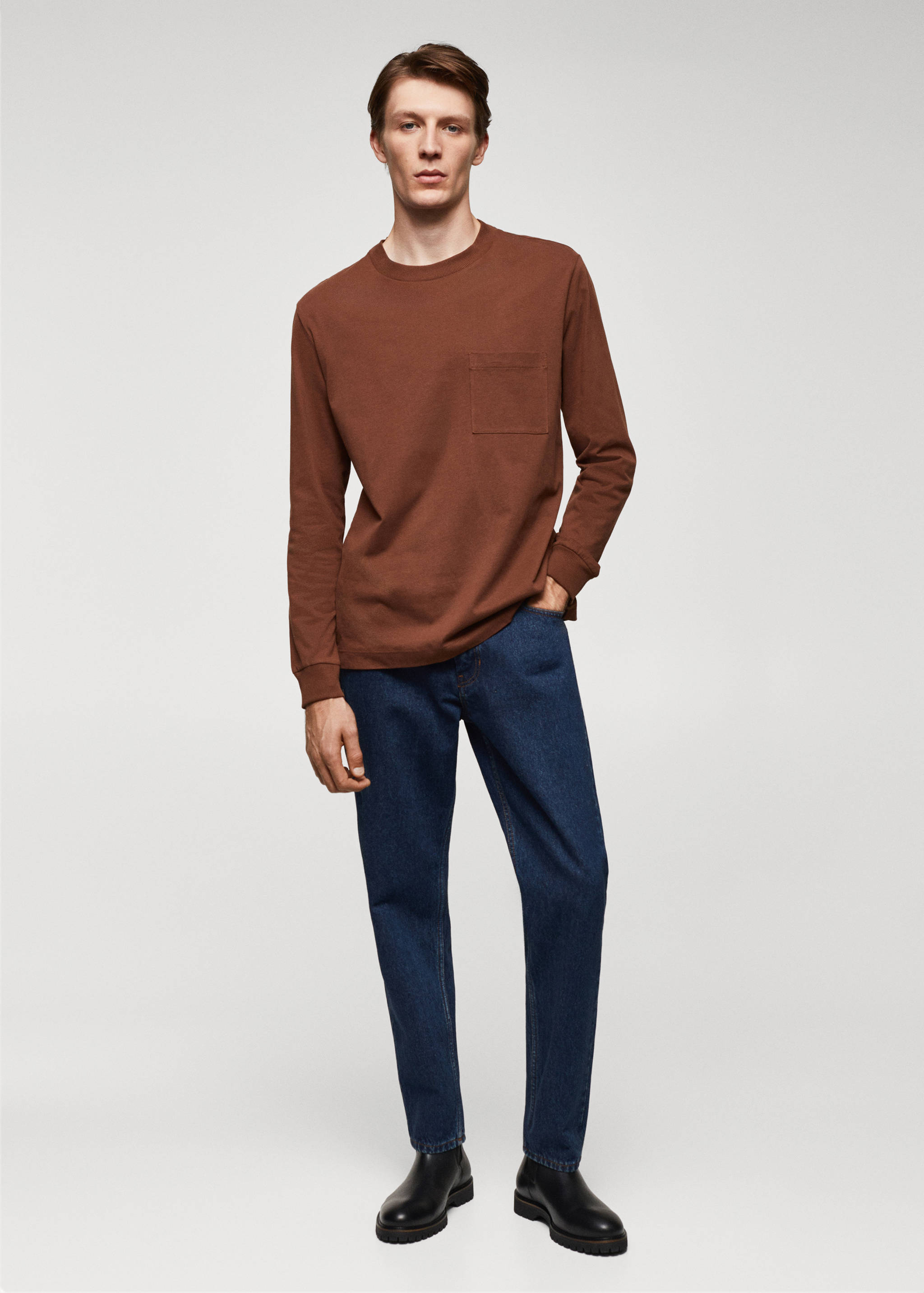 Long-sleeved t-shirt with pockets - General plane