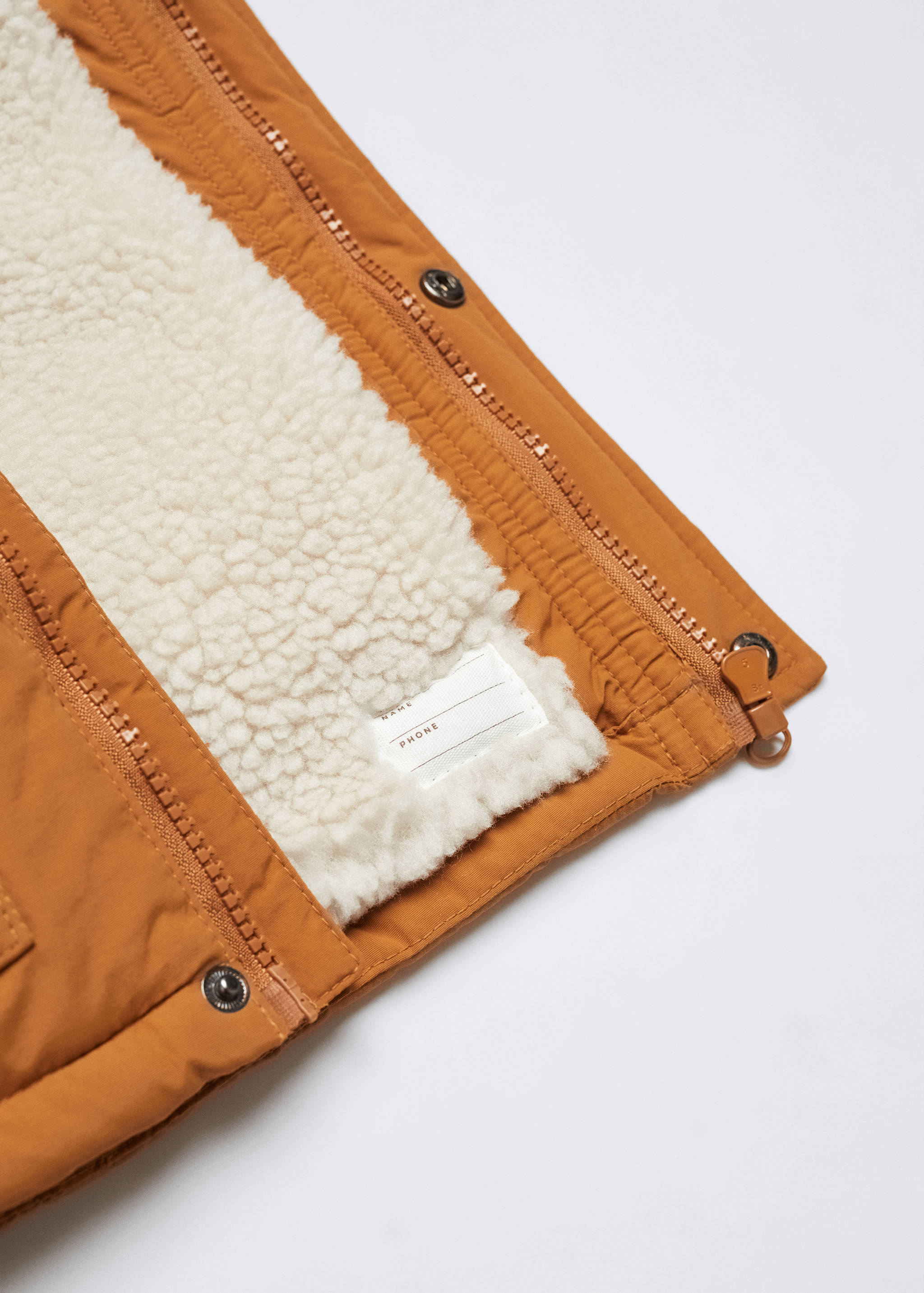 Puffer coat with fur-effect hood - Details of the article 8