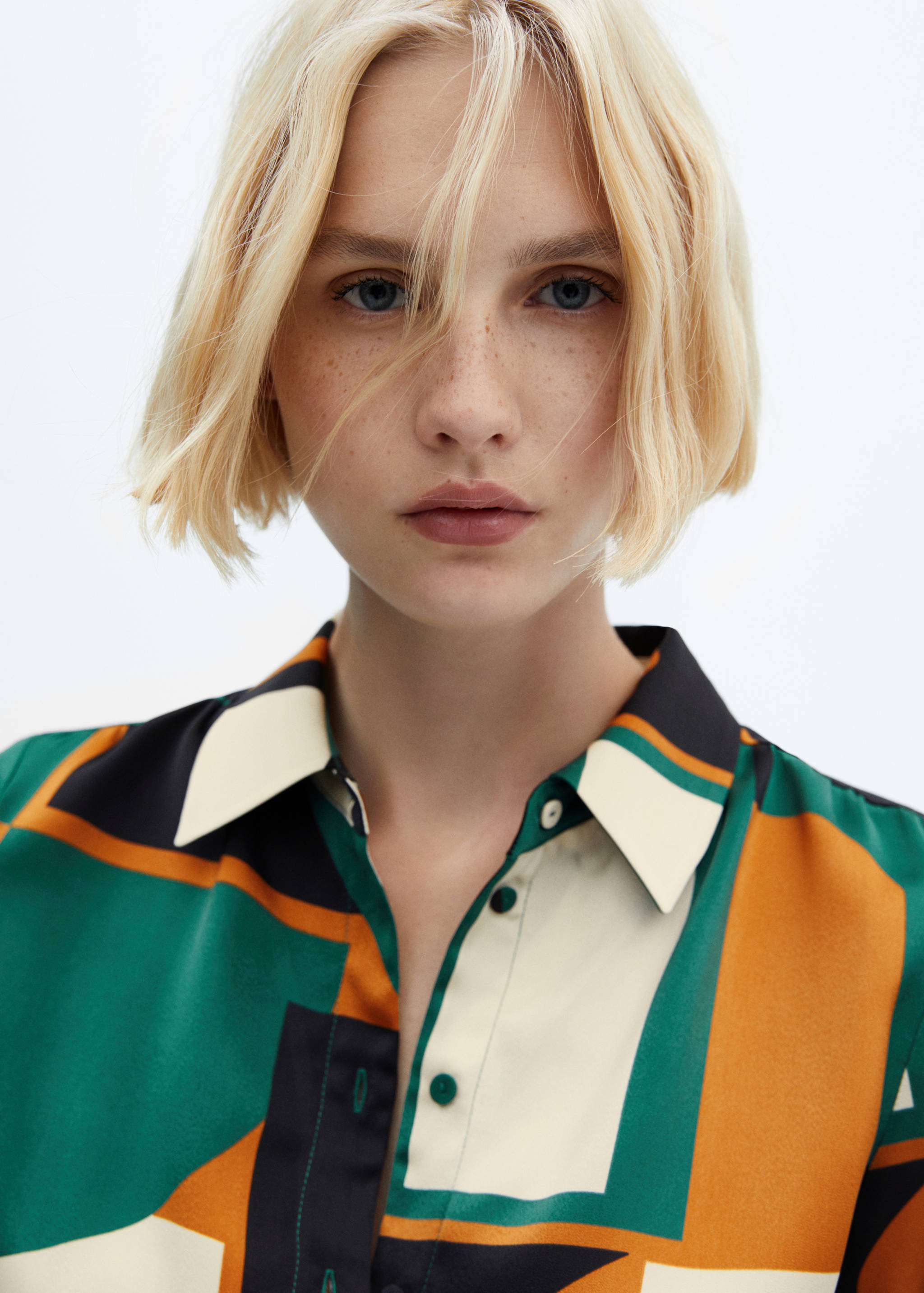 Geometric shirt dress - Details of the article 1