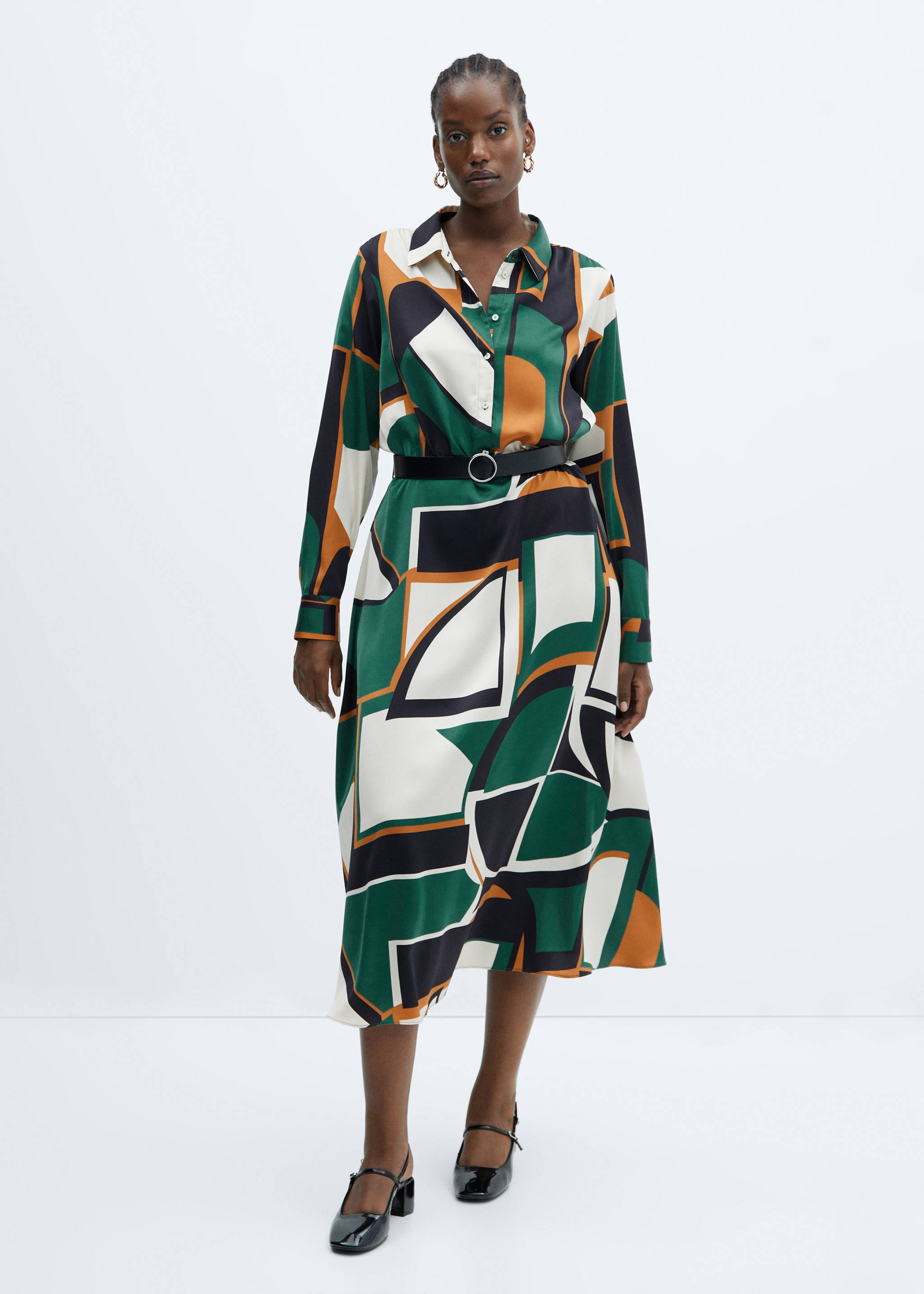 Geometric shirt dress - Details of the article 3