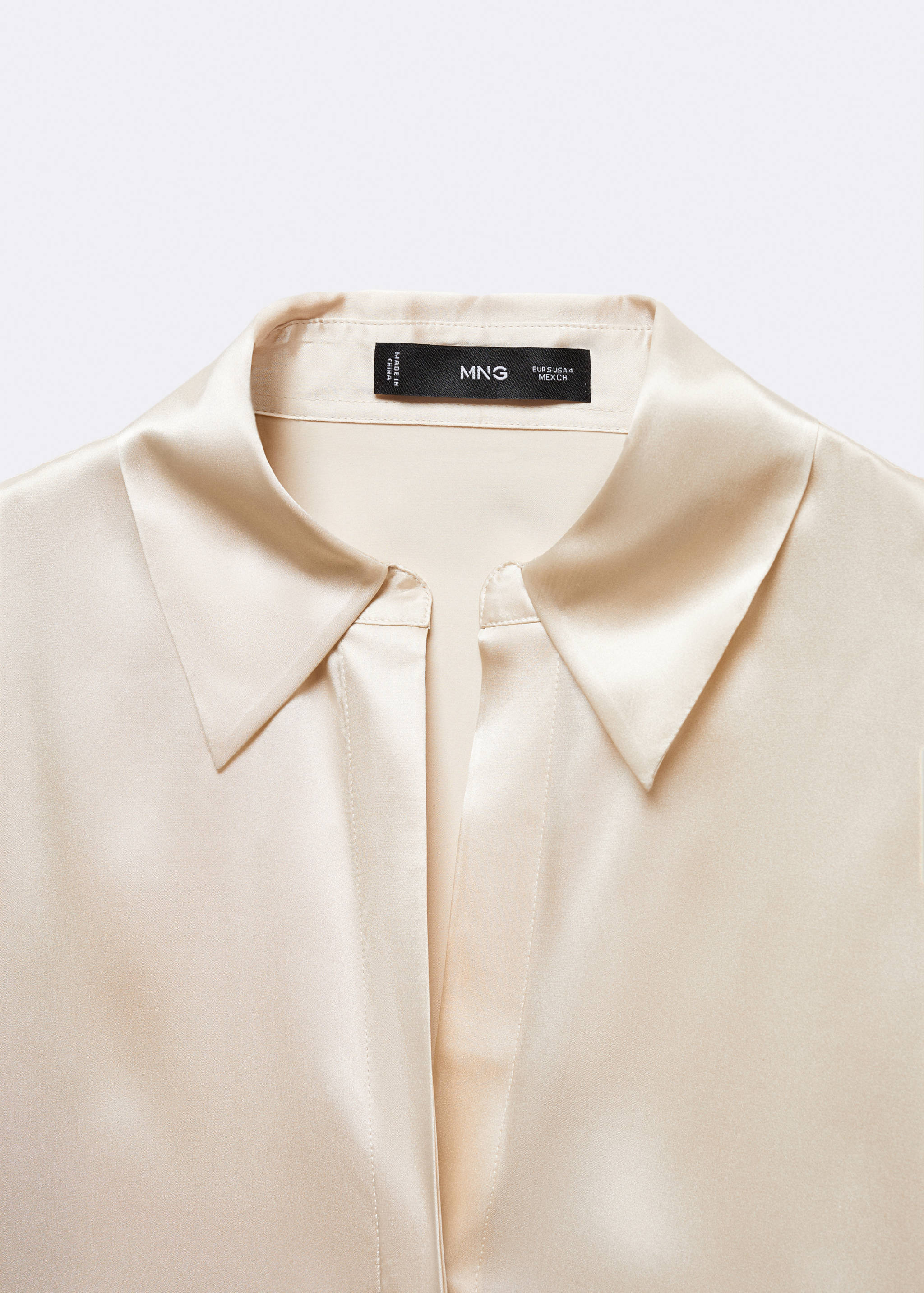 Атласная рубашка из шелка - Деталь изделия 8