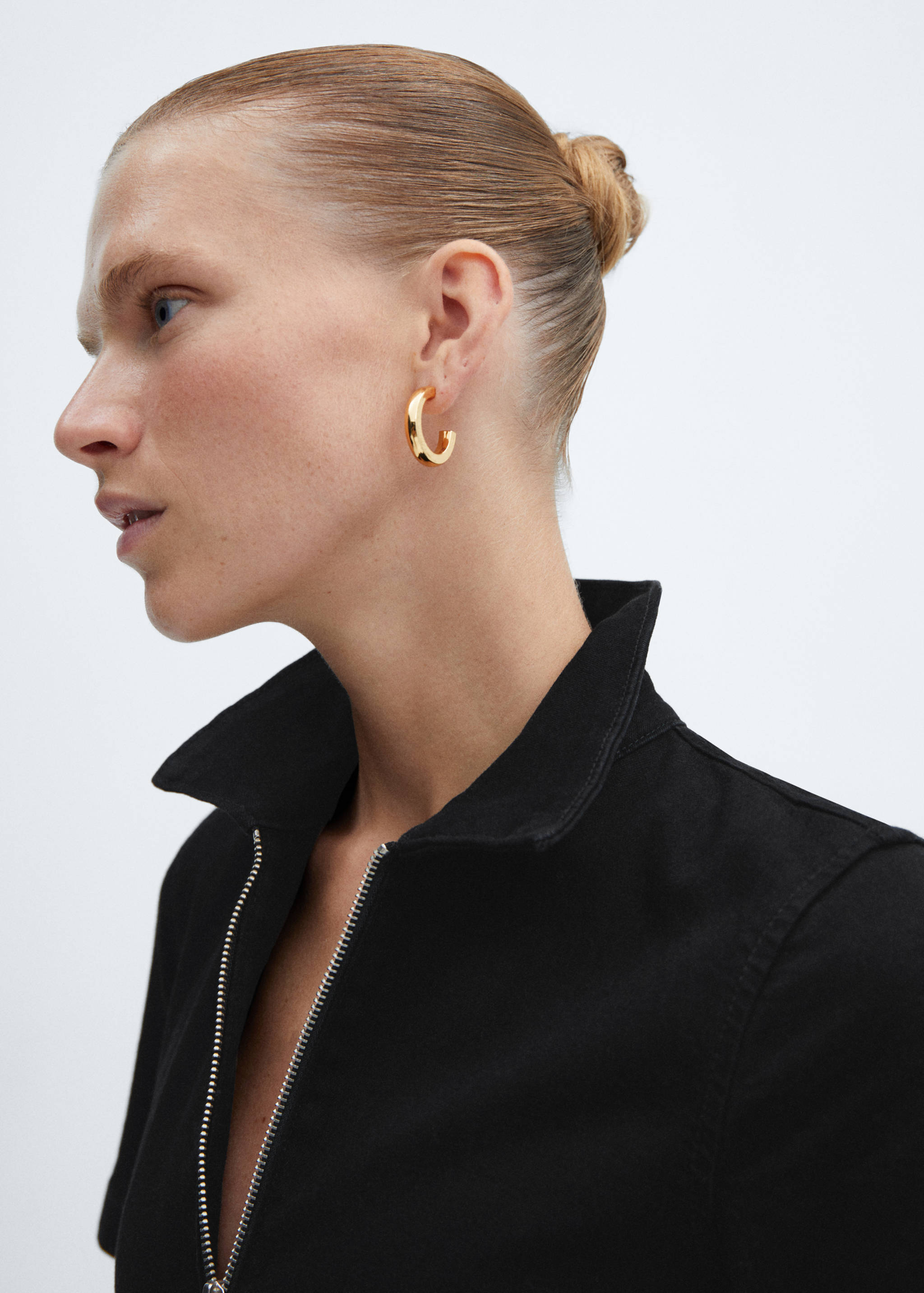 Denim zipper jumpsuit - Details of the article 1